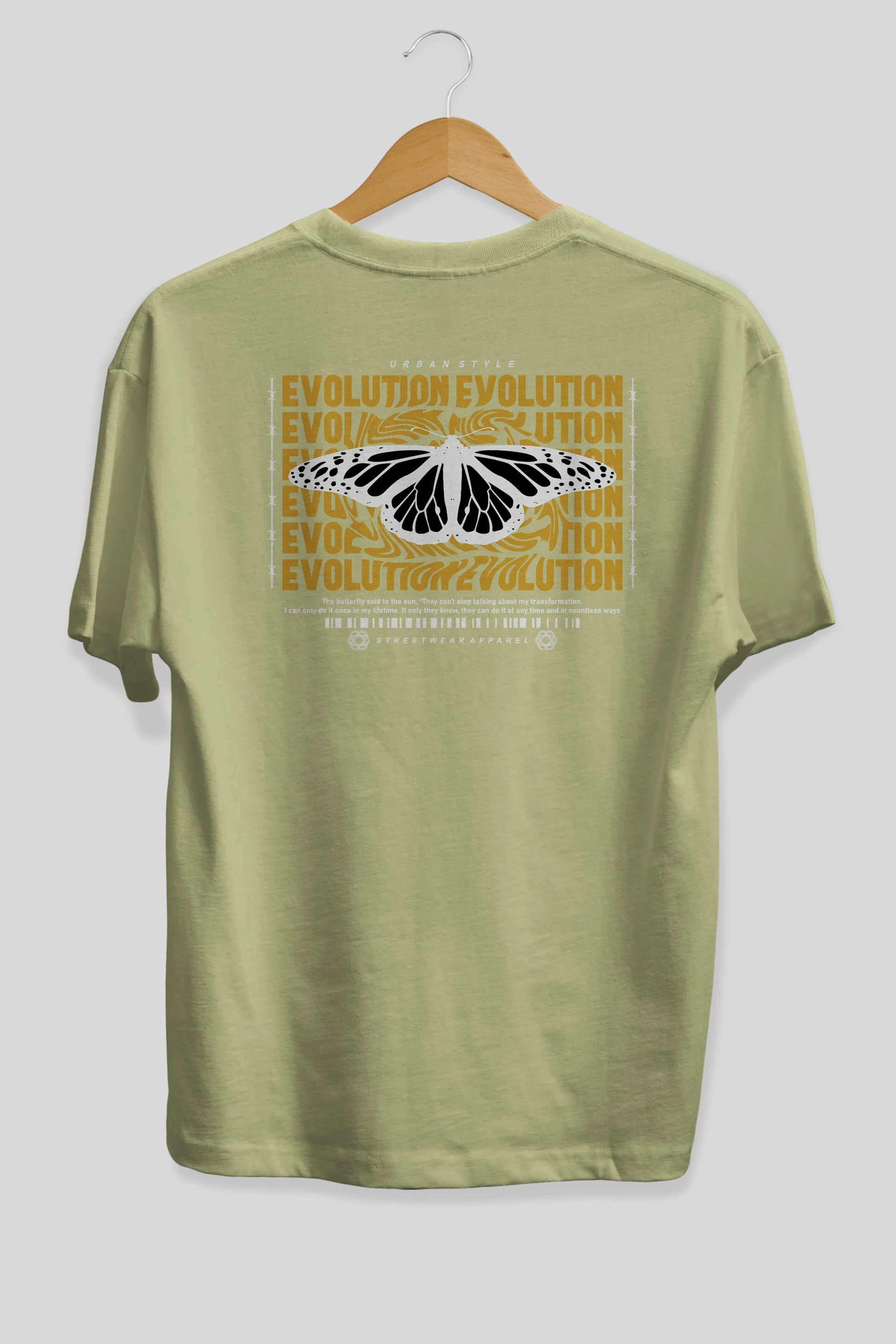 Evolution Urban Style Arka Baskılı Oversize t-shirt Erkek Kadın Unisex