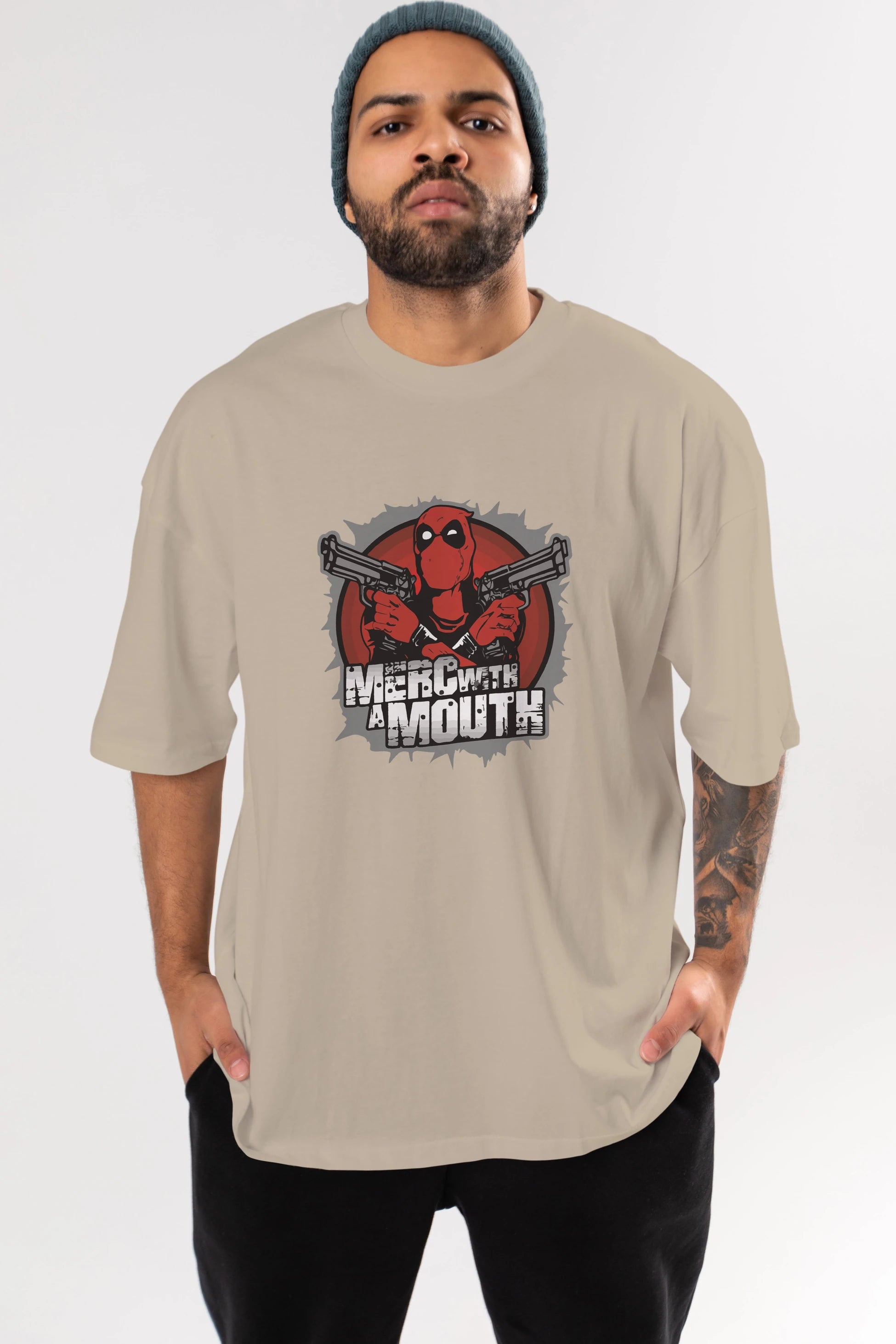 Deadpool (13) Ön Baskılı Oversize t-shirt Erkek Kadın Unisex %100 Pamuk Bisiklet Yaka tişort