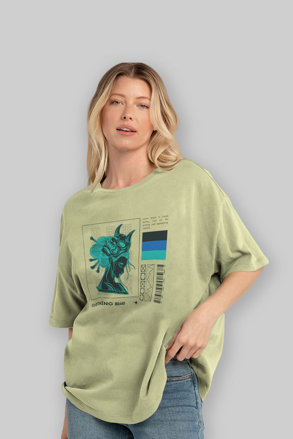 Hipster Japanese Style 2 Ön Baskılı Oversize t-shirt Erkek Kadın Unisex