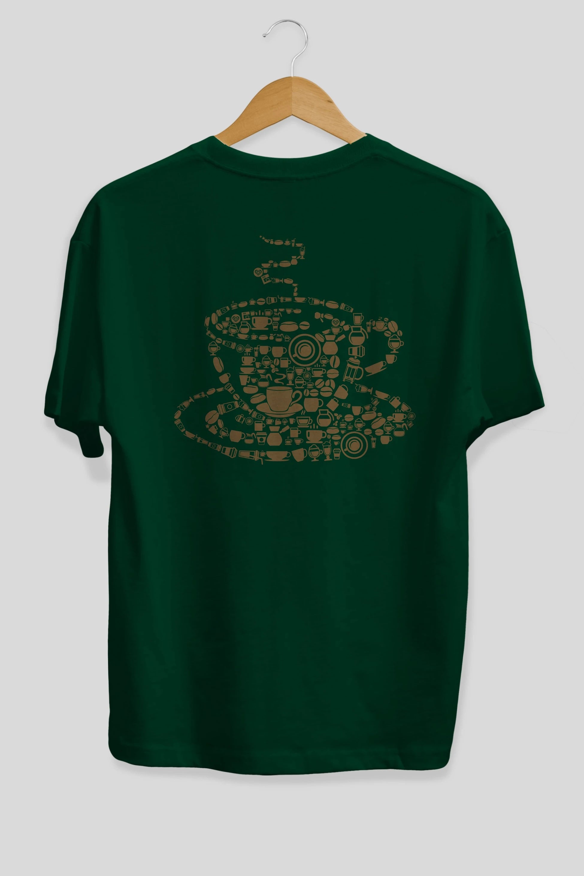 Coffee Arka Baskılı Oversize t-shirt %100 pamuk Erkek Kadın Unisex