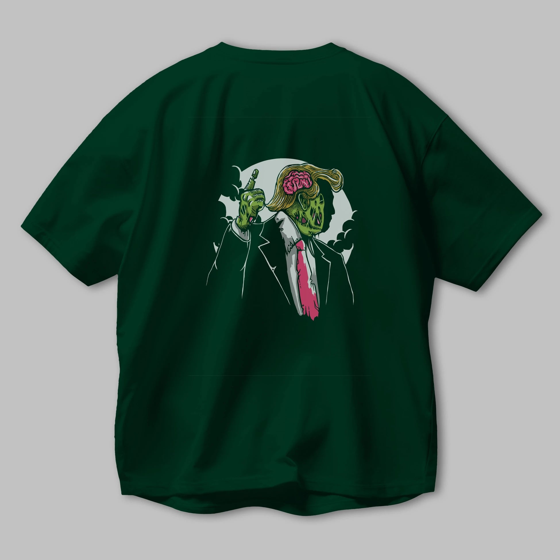 Make Zombie Great Again Arka Baskılı Oversize t-shirt Erkek Kadın Unisex %100 Pamuk