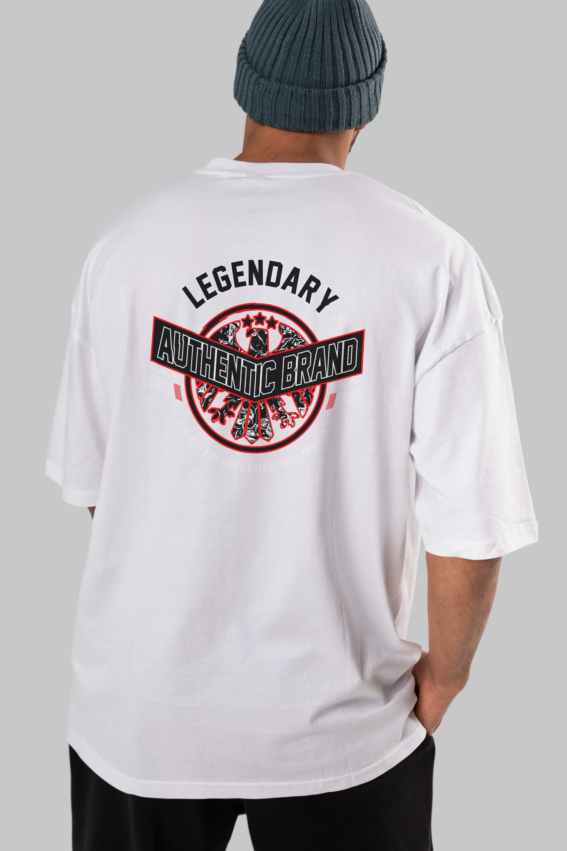 Legendary Brand Arka Baskılı Oversize t-shirt Erkek Kadın Unisex