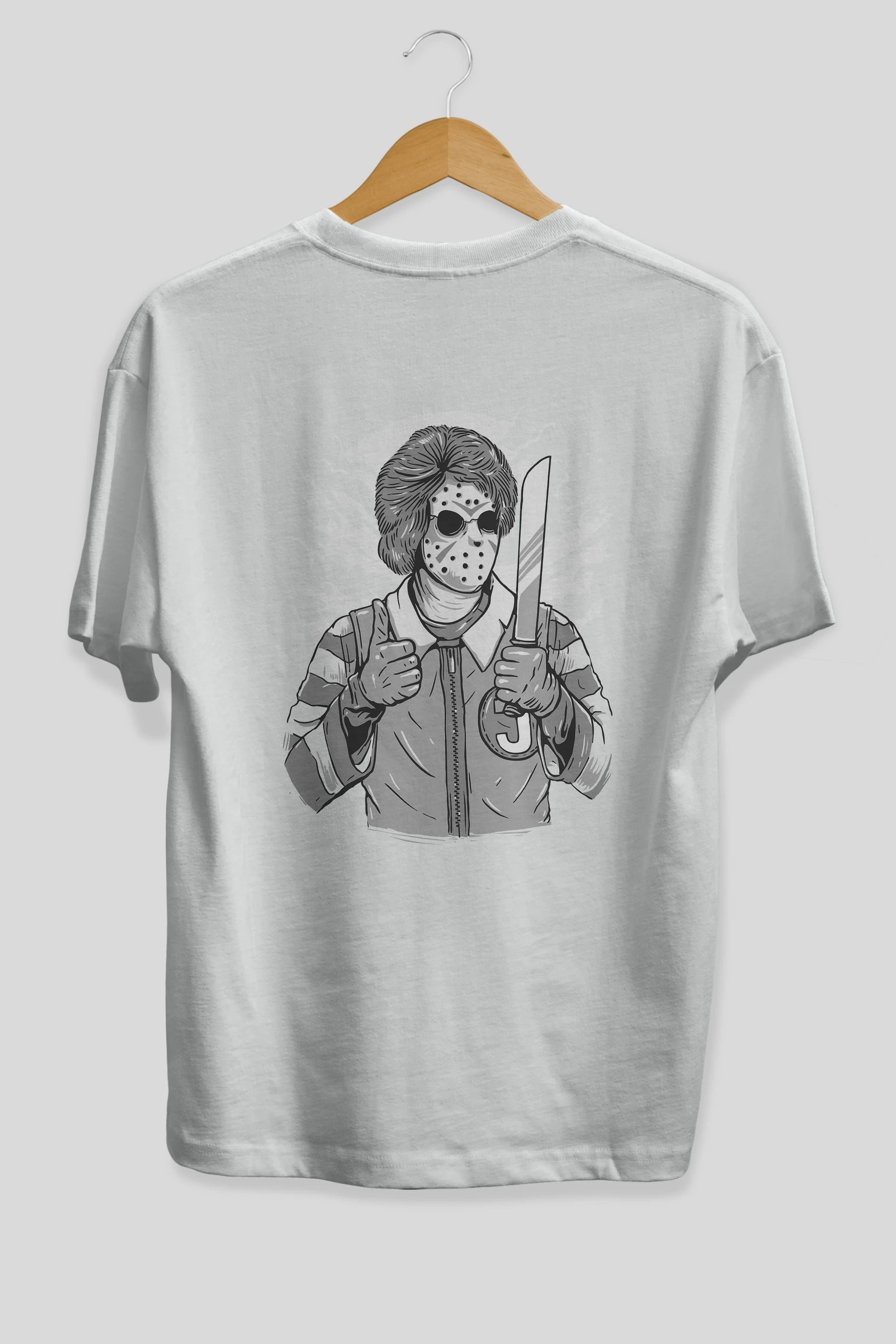 Clown Killer Arka Baskılı Oversize t-shirt Erkek Kadın Unisex %100 Pamuk