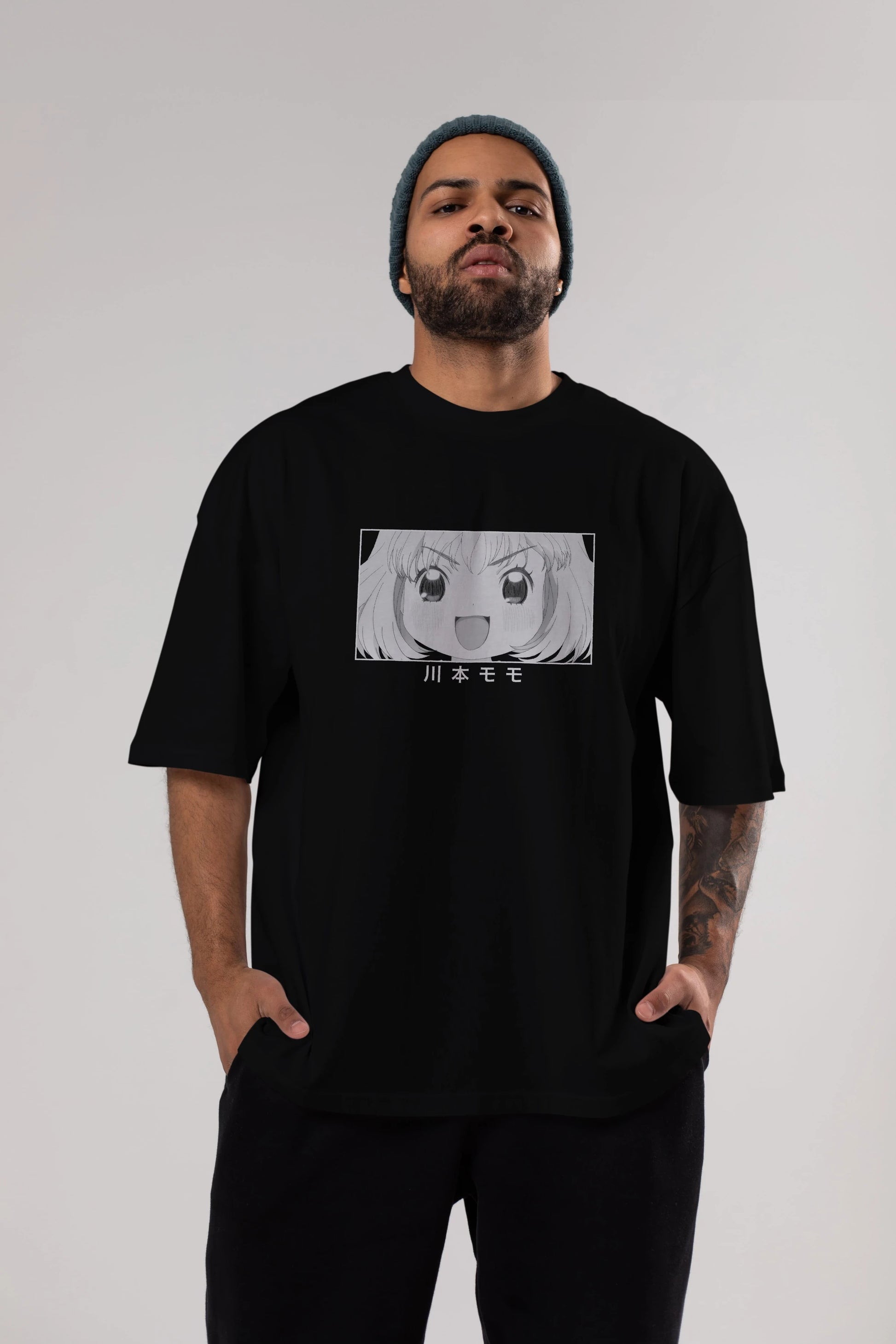 Momo Kawamoto 1 Anime Ön Baskılı Oversize t-shirt %100 pamuk Erkek Kadın Unisex