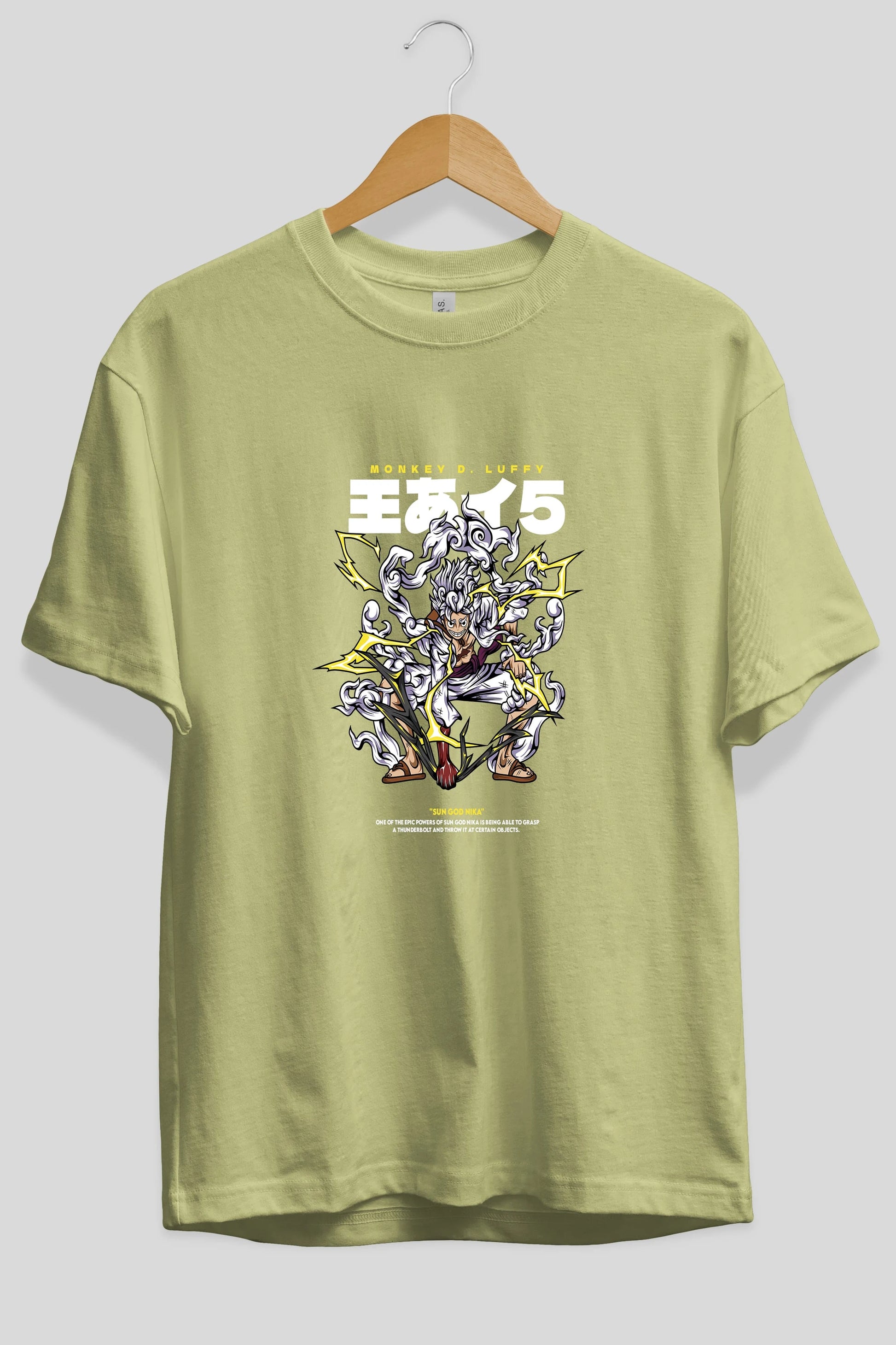 Monkey D. Luffy Anime Ön Baskılı Oversize t-shirt %100 pamuk Erkek Kadın Unisex