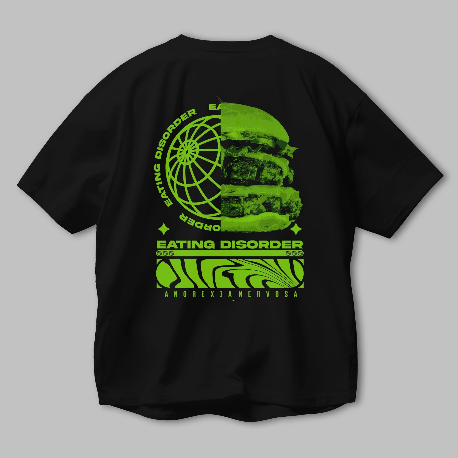 Eating Disorder Arka Baskılı Oversize t-shirt Erkek Kadın Unisex