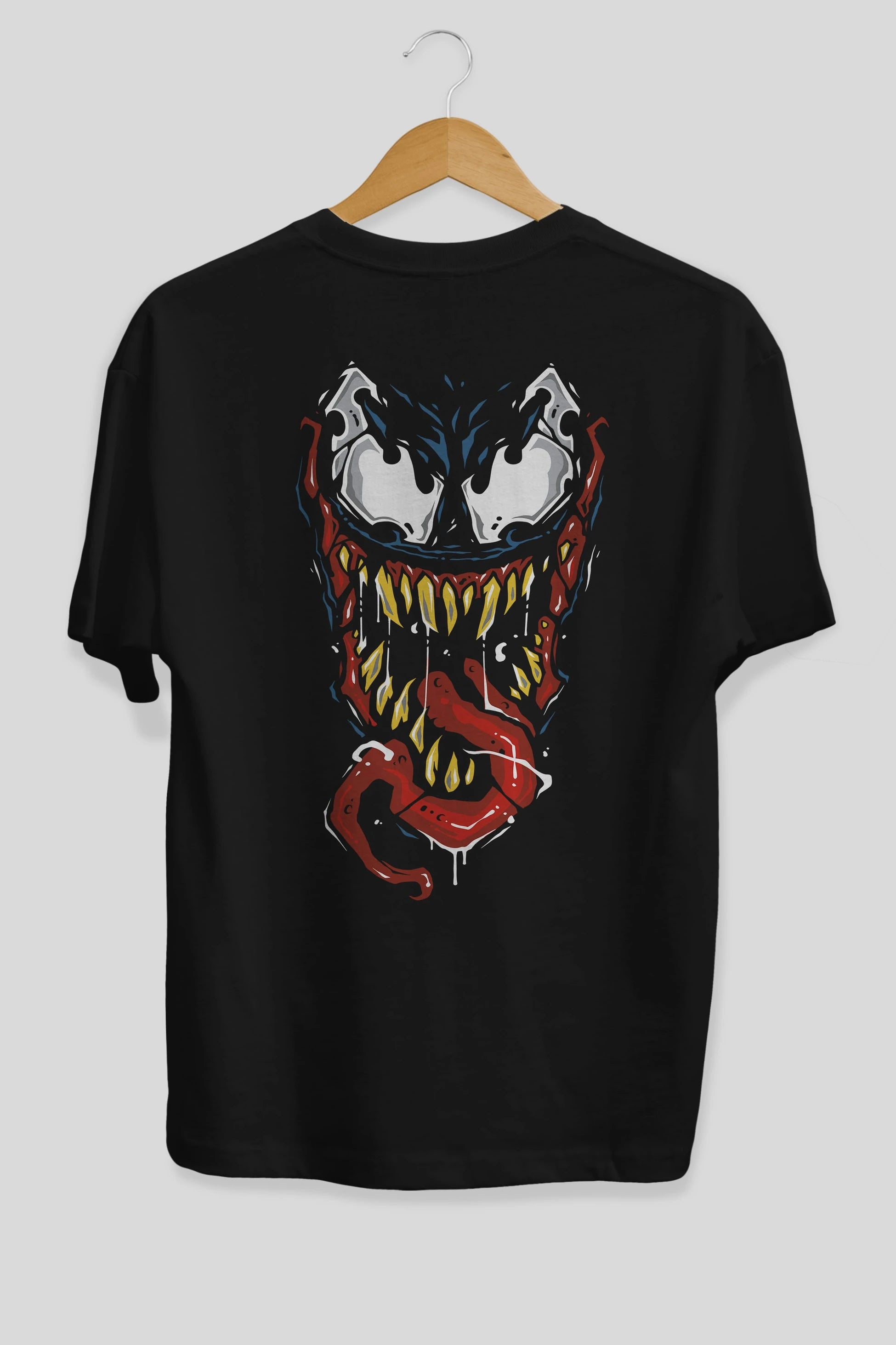 Venom (15) Arka Baskılı Oversize t-shirt Erkek Kadın Unisex %100 Pamuk Bisiklet Yaka tişort