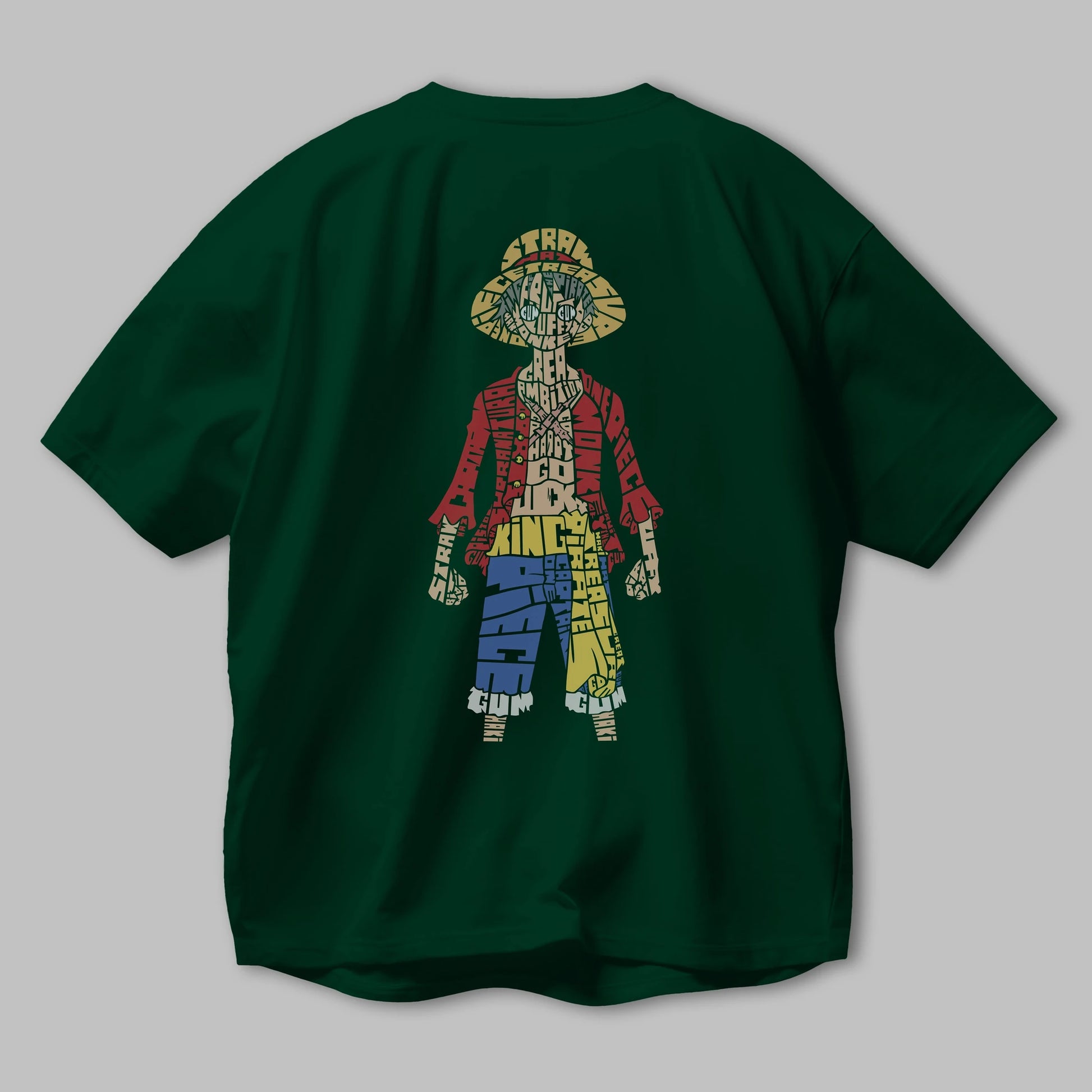 One Piece Arka Baskılı Oversize t-shirt %100 pamuk Erkek Kadın Unisex
