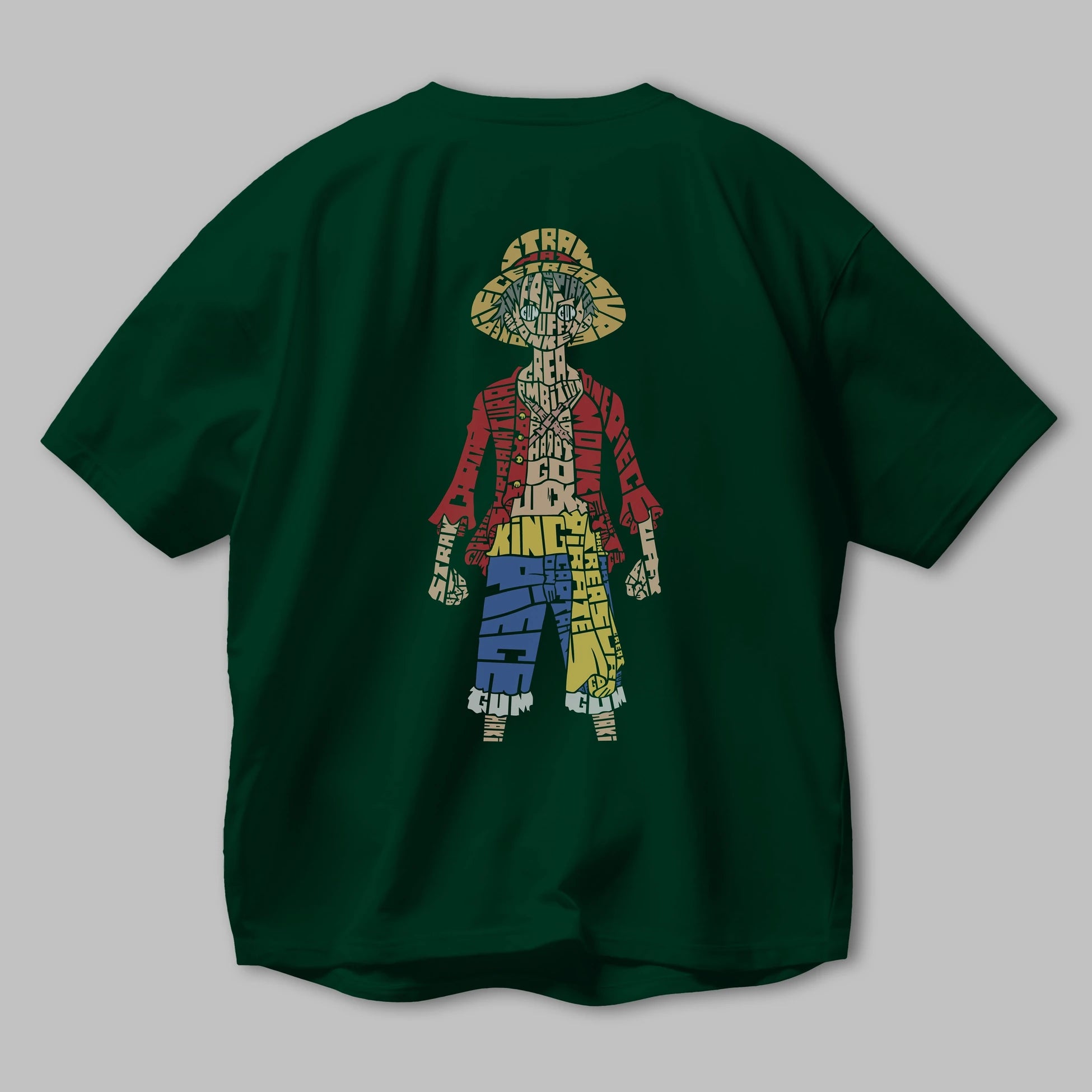 One Piece Arka Baskılı Oversize t-shirt %100 pamuk Erkek Kadın Unisex