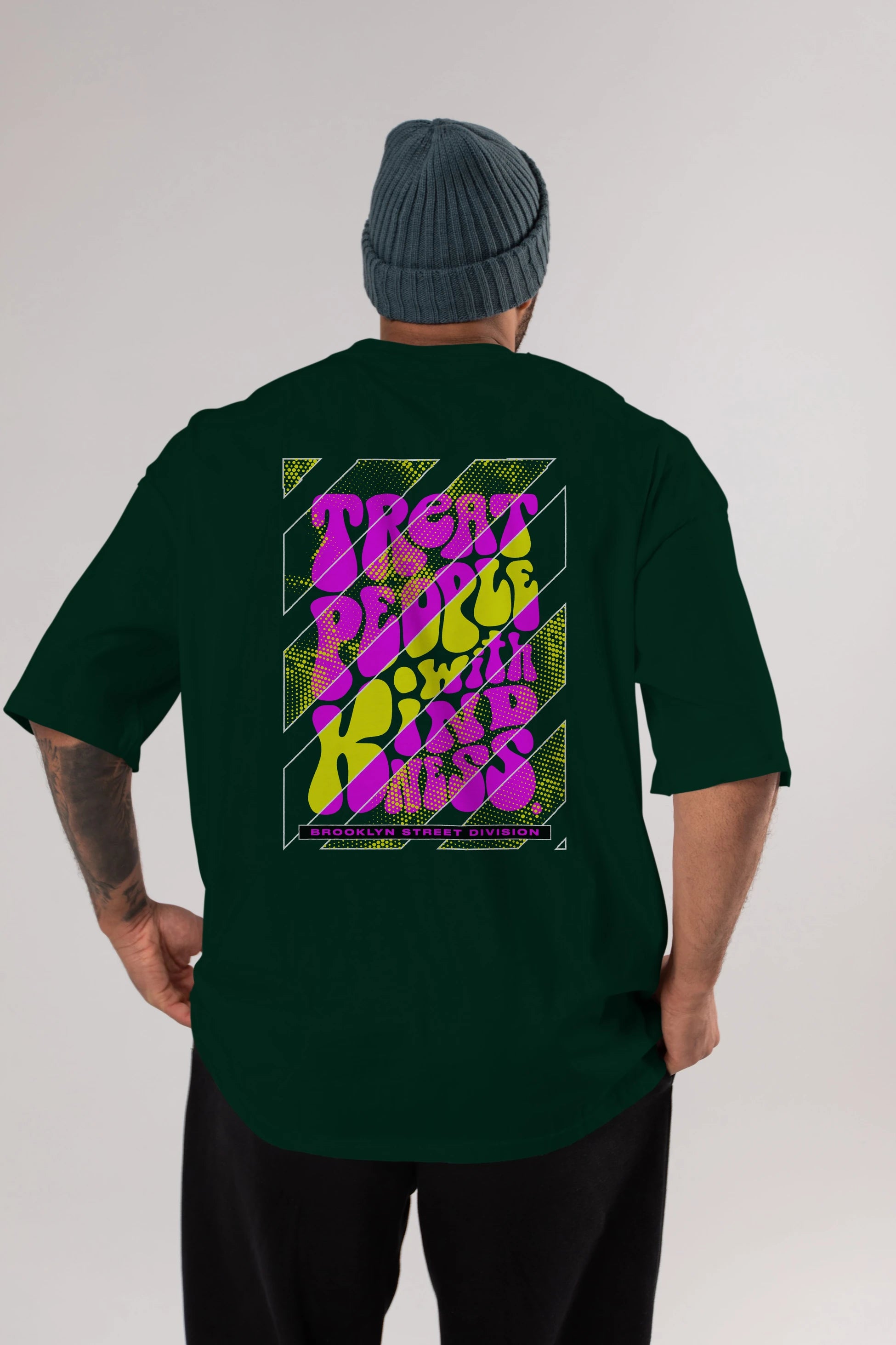 Treat People Arka Baskılı Oversize t-shirt Erkek Kadın Unisex