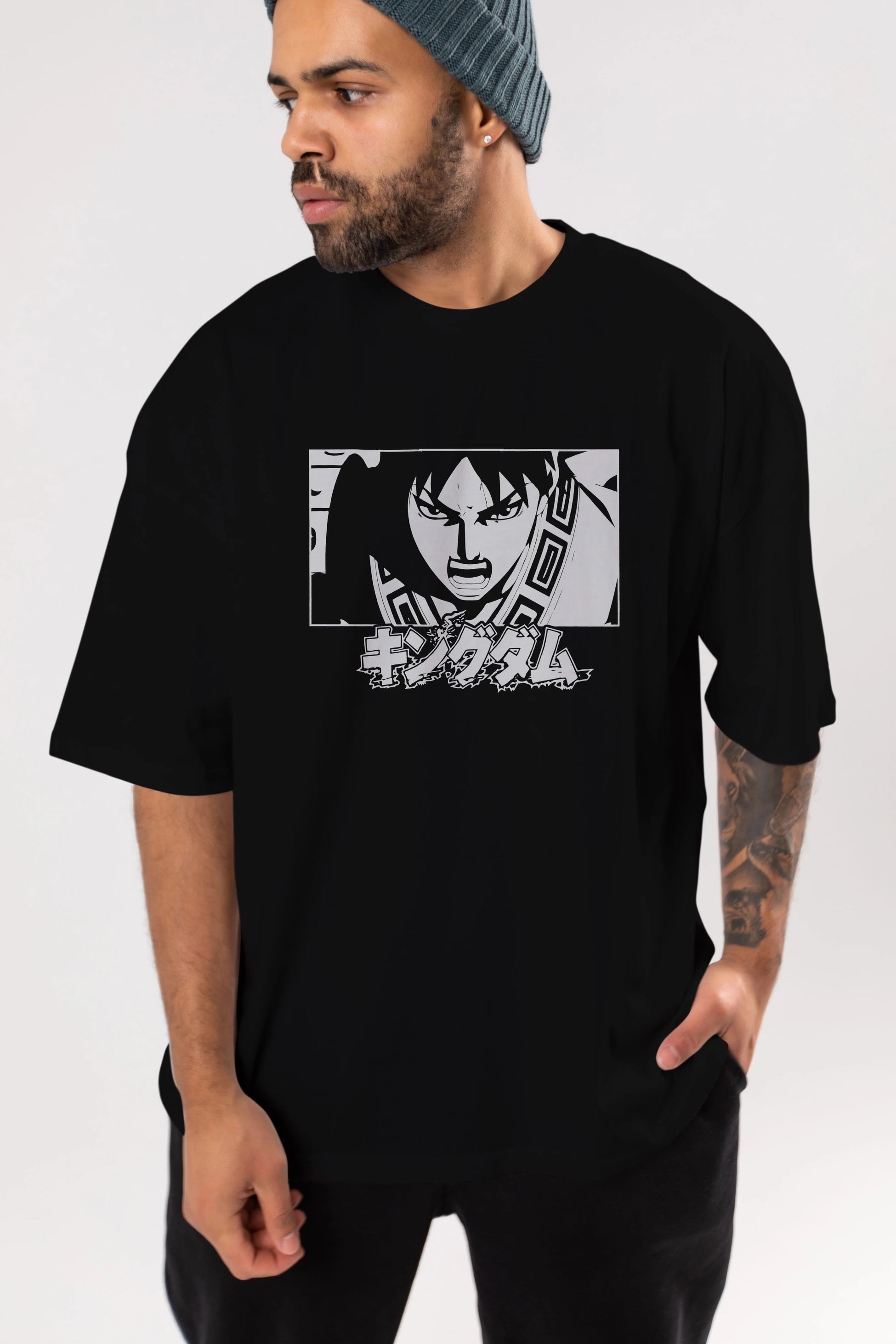 Xin 1 Anime Ön Baskılı Oversize t-shirt %100 pamuk Erkek Kadın Unisex
