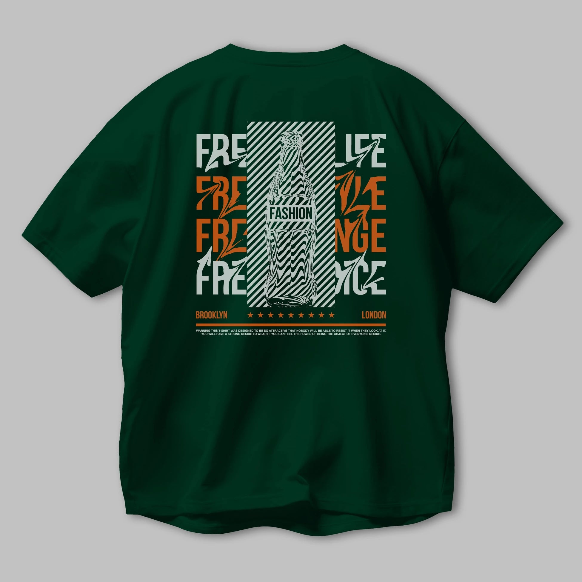 Freedom Life Arka Baskılı Oversize t-shirt Erkek Kadın Unisex