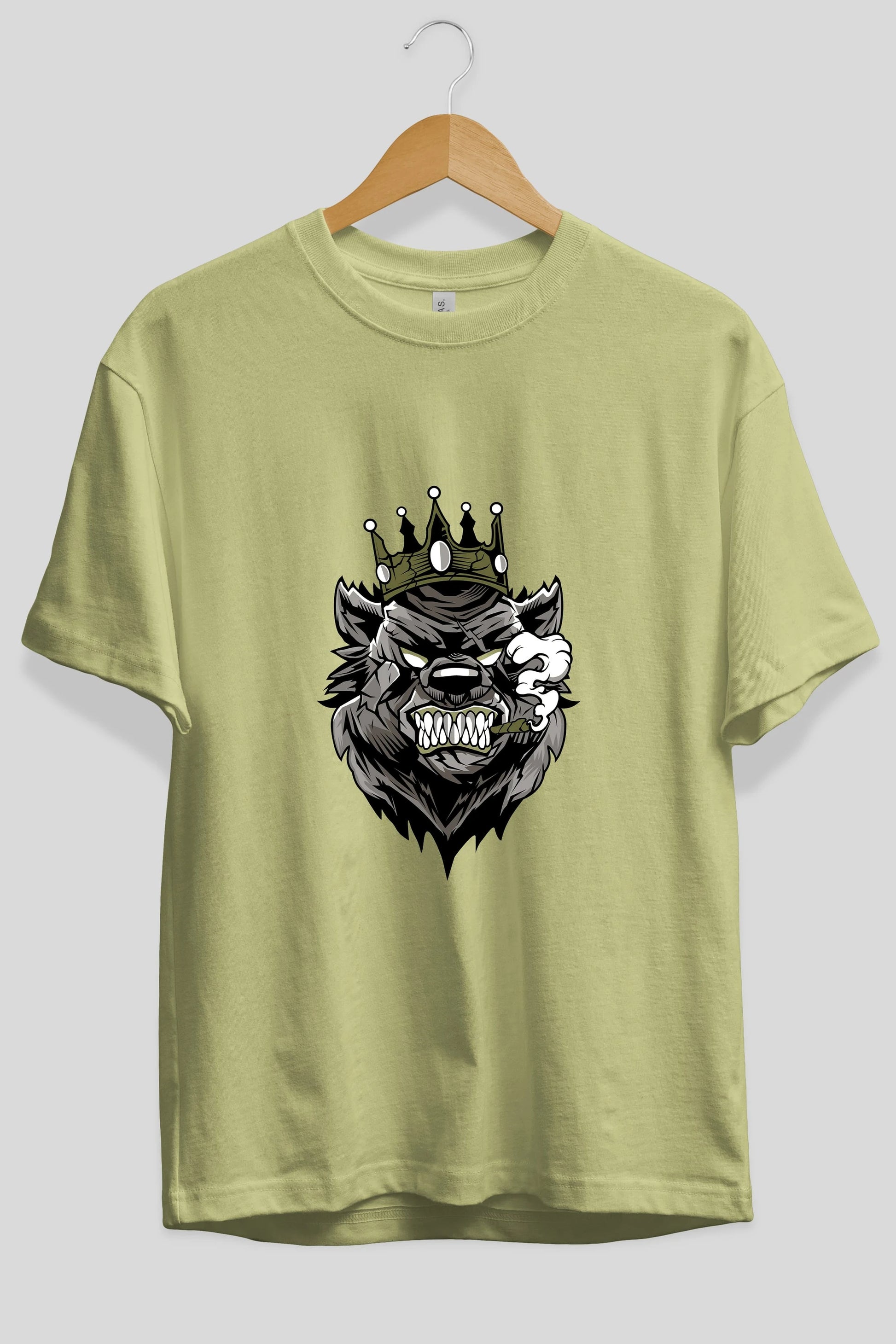 Bear King Ön Baskılı Oversize t-shirt Erkek Kadın Unisex %100 Pamuk tişort