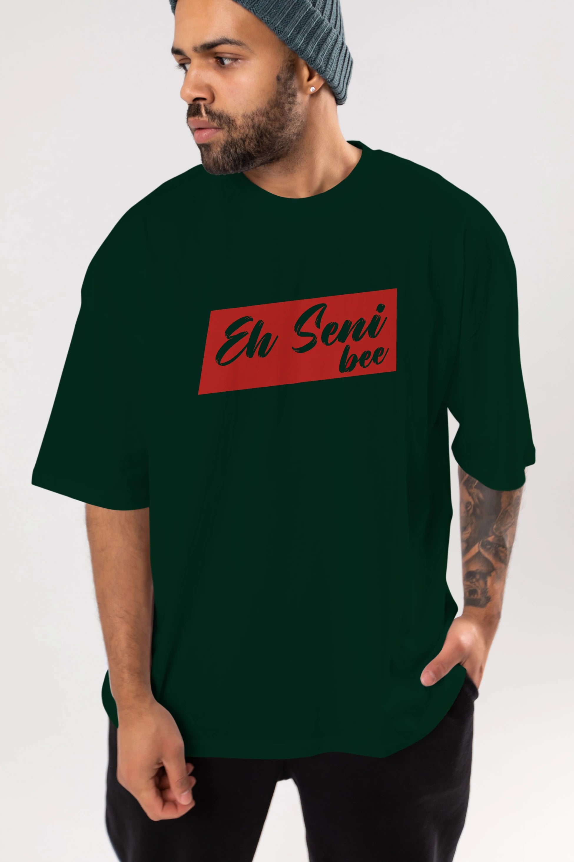 Eh Seni Be Ön Baskılı Oversize t-shirt %100 pamuk Erkek Kadın Unisex