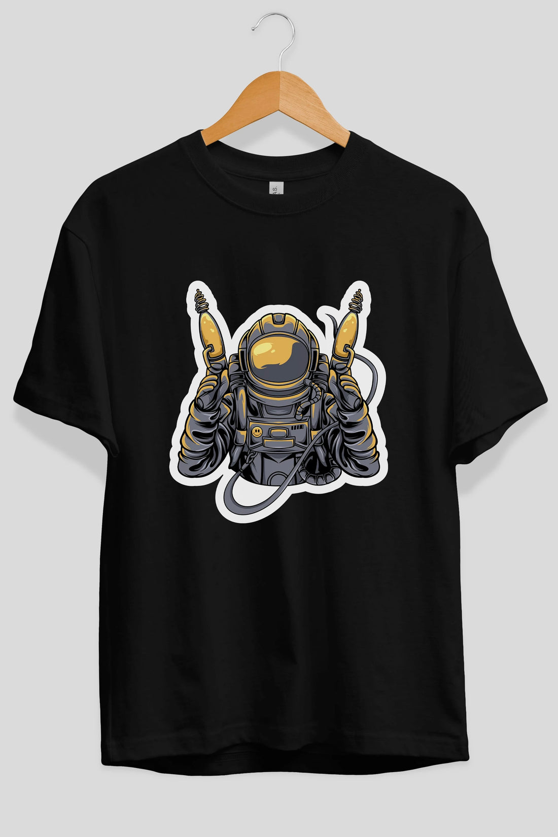 Alien Hunter Sticker Ön Baskılı Oversize t-shirt Erkek Kadın Unisex