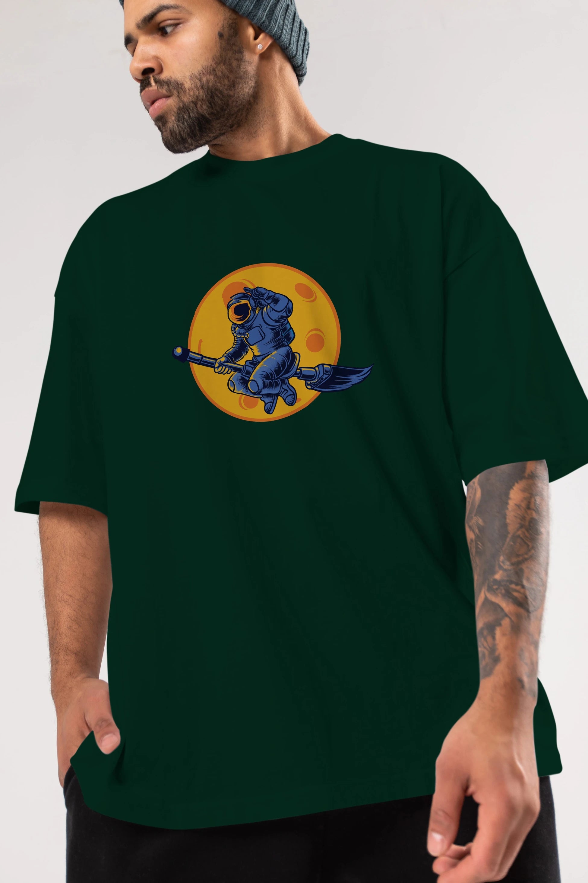 Space Witch Ön Baskılı Oversize t-shirt Erkek Kadın Unisex