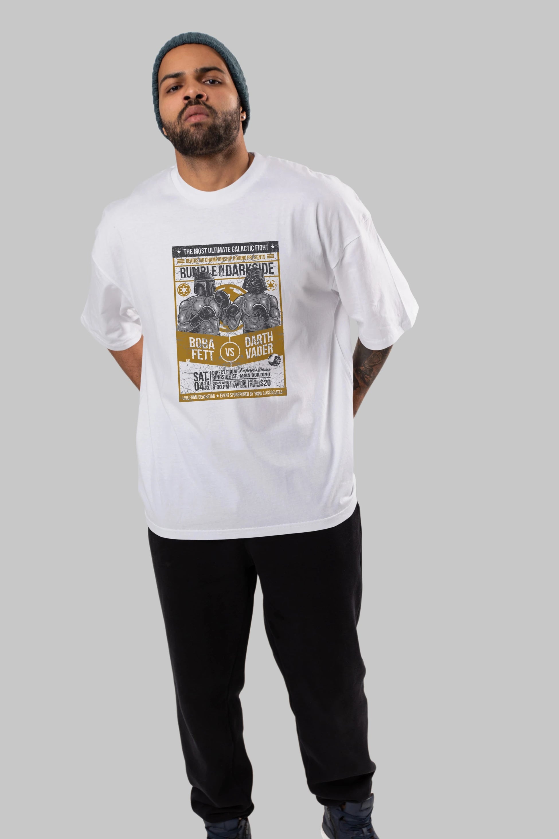 Rumble In The Darkside Ön Baskılı Oversize t-shirt Erkek Kadın Unisex %100 Pamuk tişort