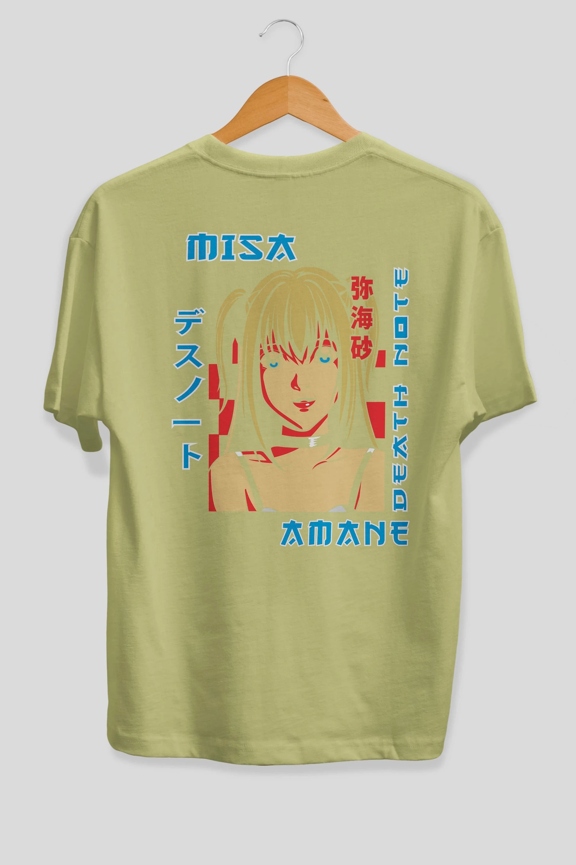 MISA-DEATH NOTE Anime Arka Baskılı Oversize t-shirt Erkek Kadın Unisex