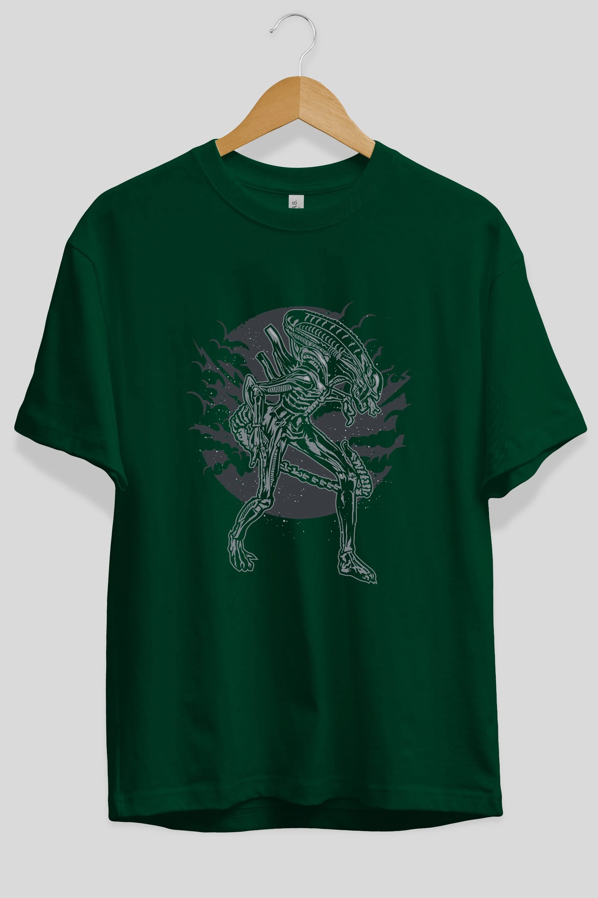 Xenomorph Ön Baskılı Oversize t-shirt Erkek Kadın Unisex %100 Pamuk tişort