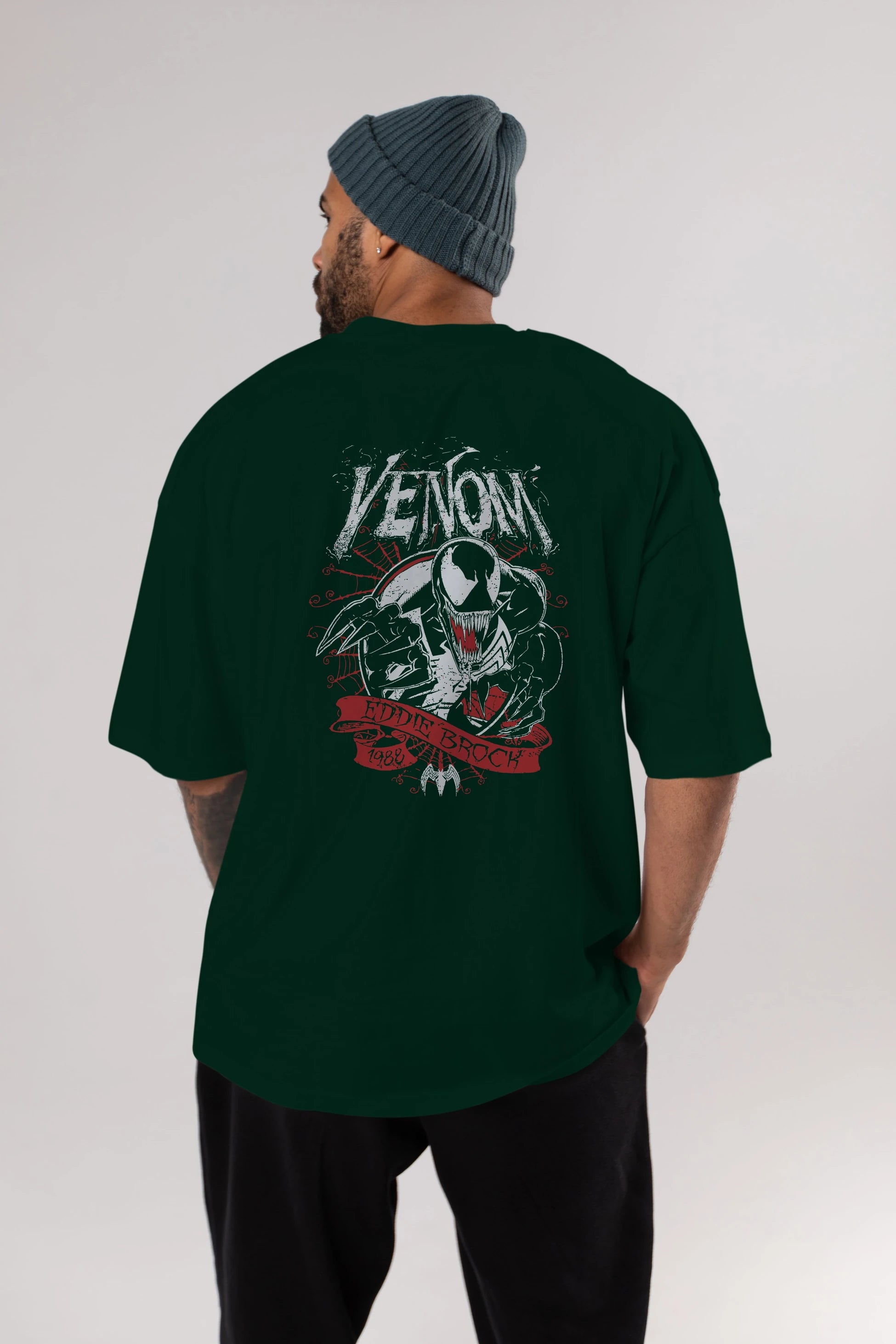 Venom (11) Arka Baskılı Oversize t-shirt Erkek Kadın Unisex %100 Pamuk Bisiklet Yaka tişort