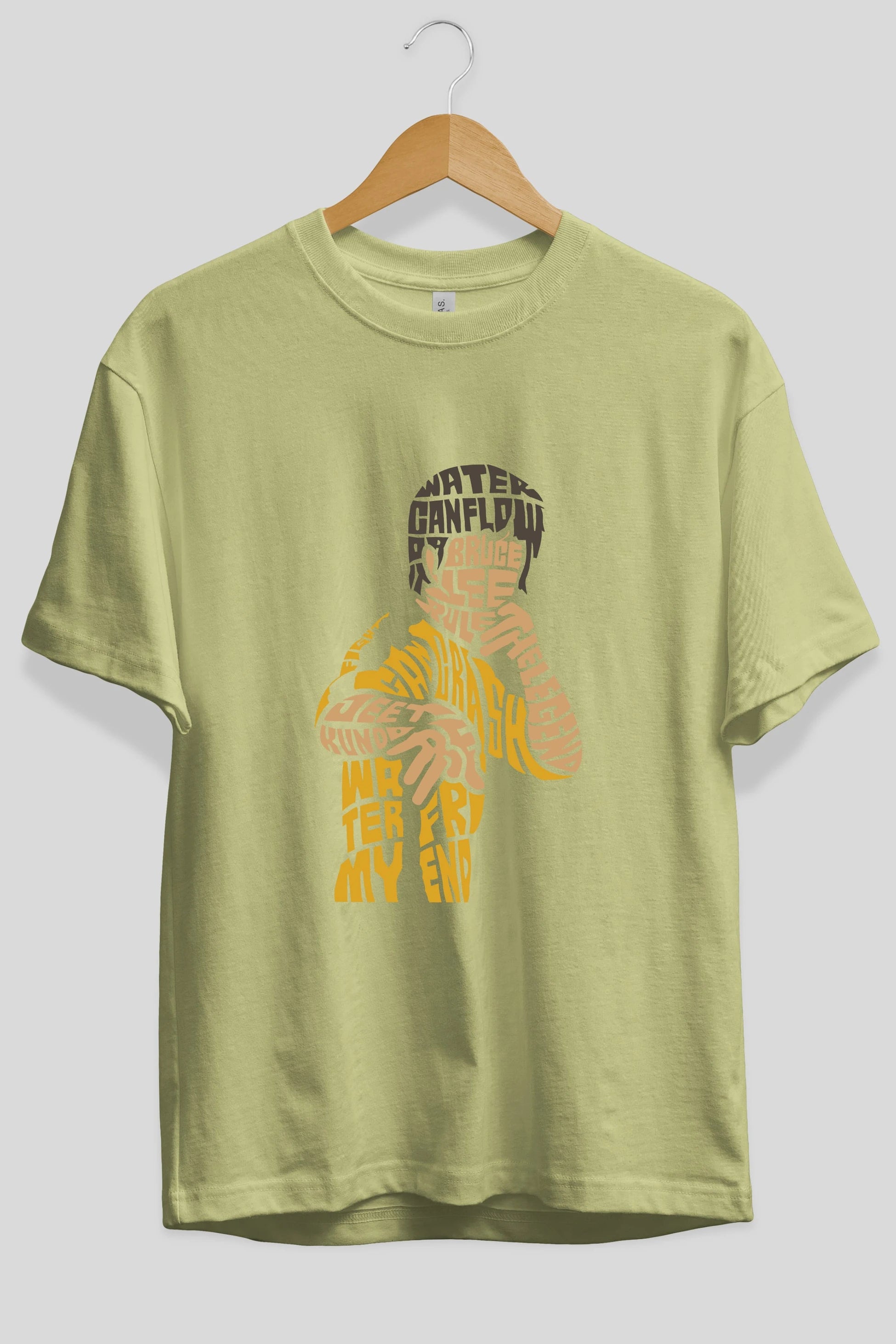 Bruce Lee Ön Baskılı Oversize t-shirt %100 pamuk Erkek Kadın Unisex