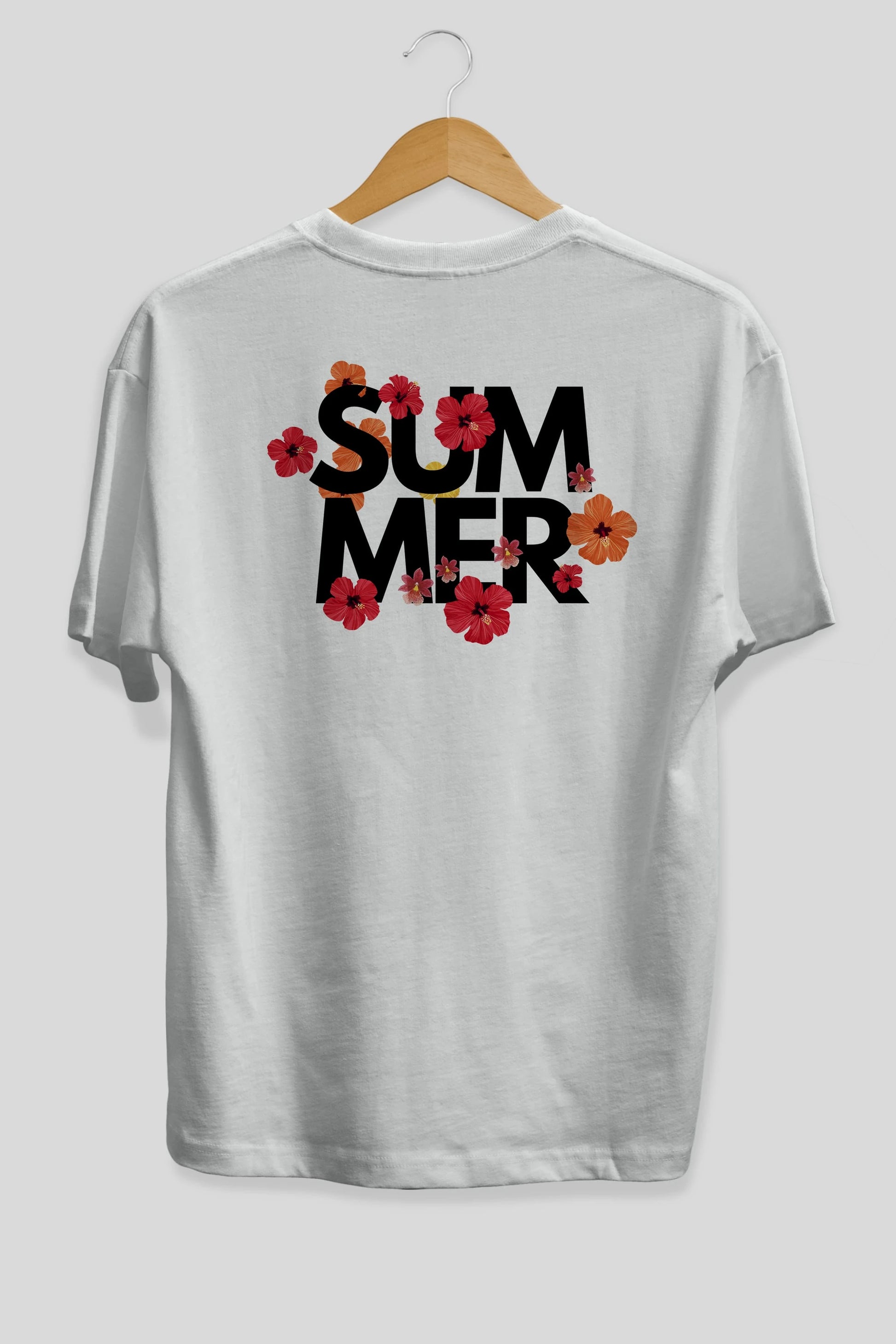 Summer Yazılı 2 Arka Baskılı Oversize t-shirt Erkek Kadın Unisex