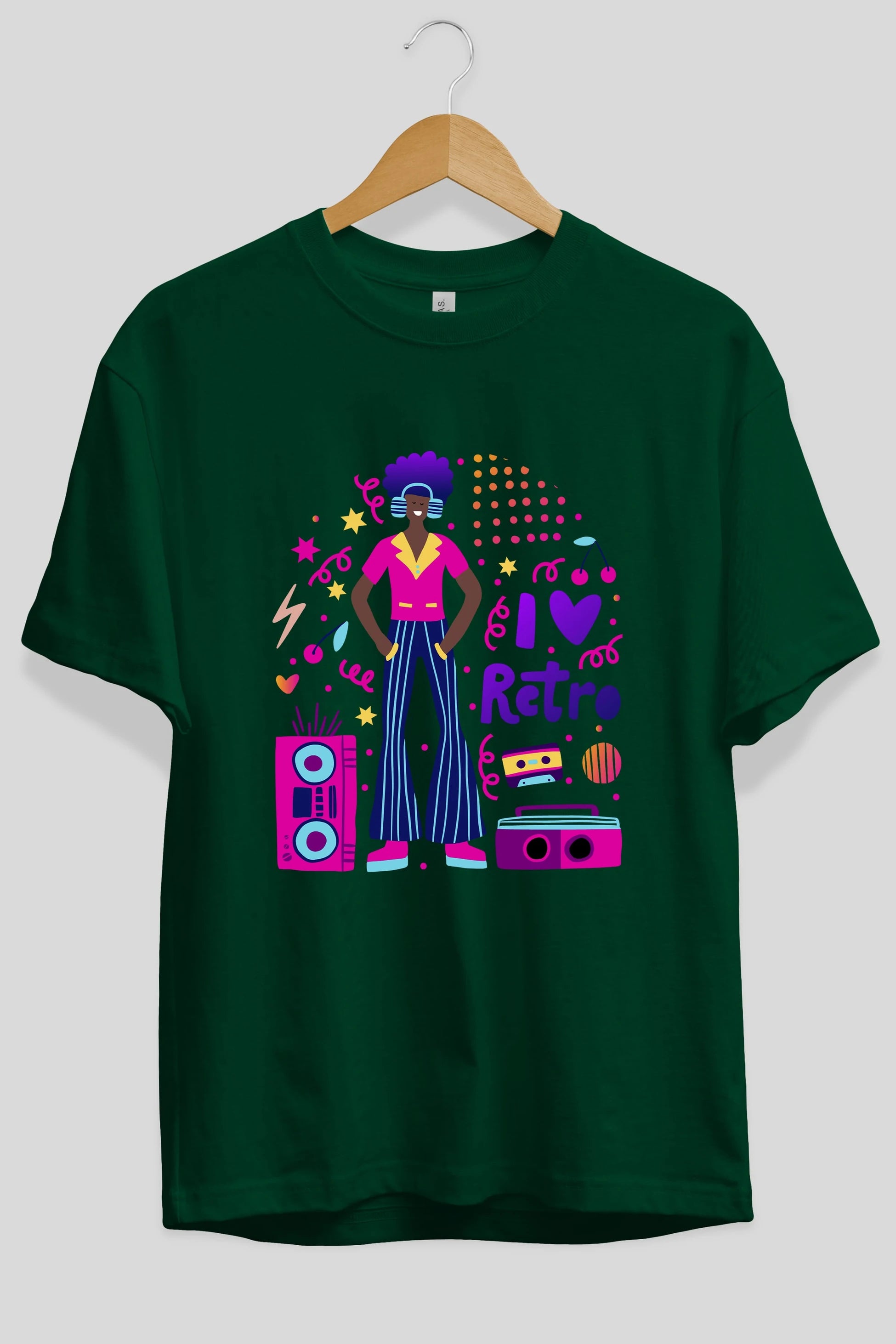 Retro Boy Party Ön Baskılı Oversize t-shirt Erkek Kadın Unisex