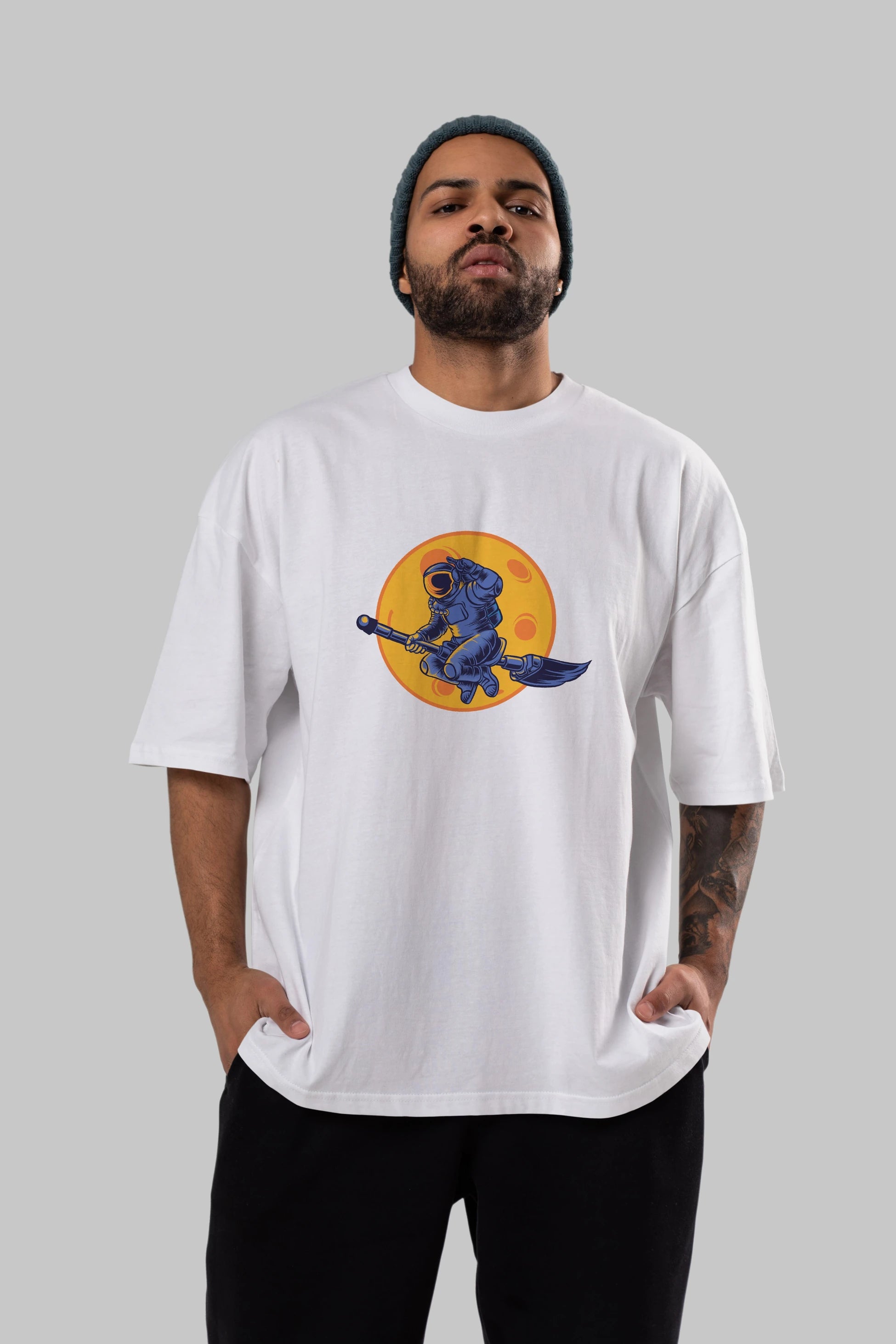 Space Witch Ön Baskılı Oversize t-shirt Erkek Kadın Unisex