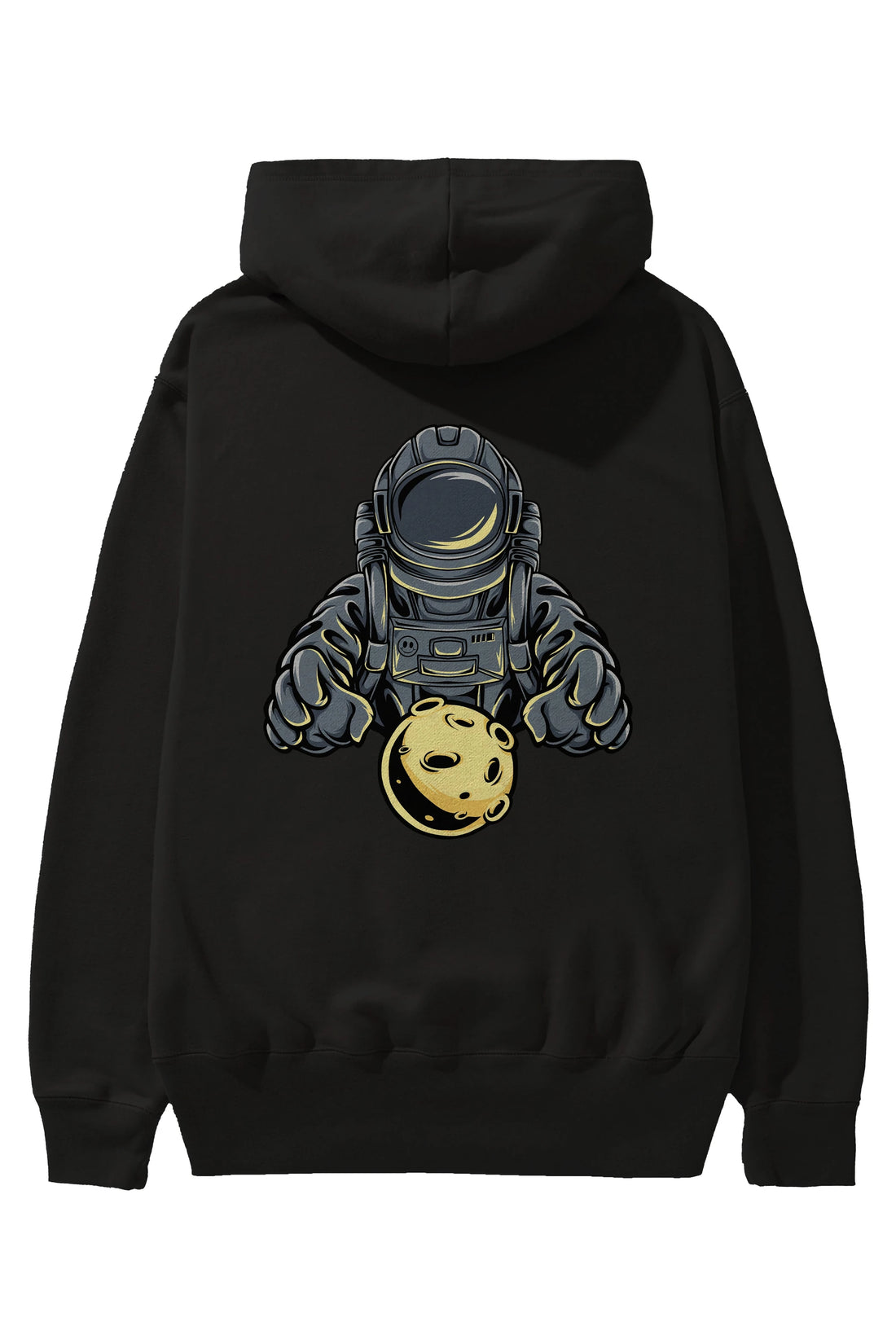 Astromoon tshirt Arka Baskılı Hoodie Oversize Kapüşonlu Sweatshirt Erkek Kadın Unisex
