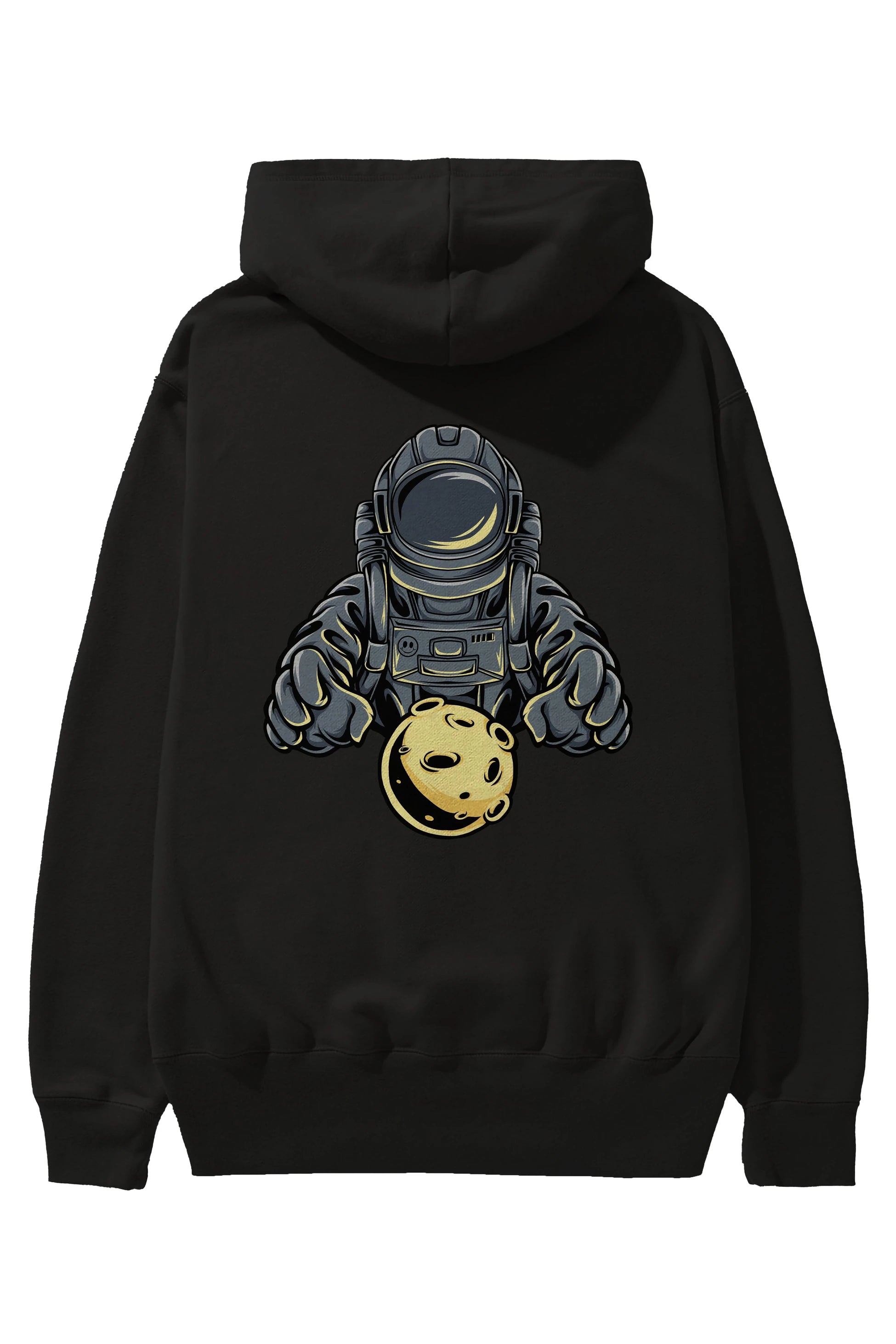 Astromoon tshirt Arka Baskılı Hoodie Oversize Kapüşonlu Sweatshirt Erkek Kadın Unisex