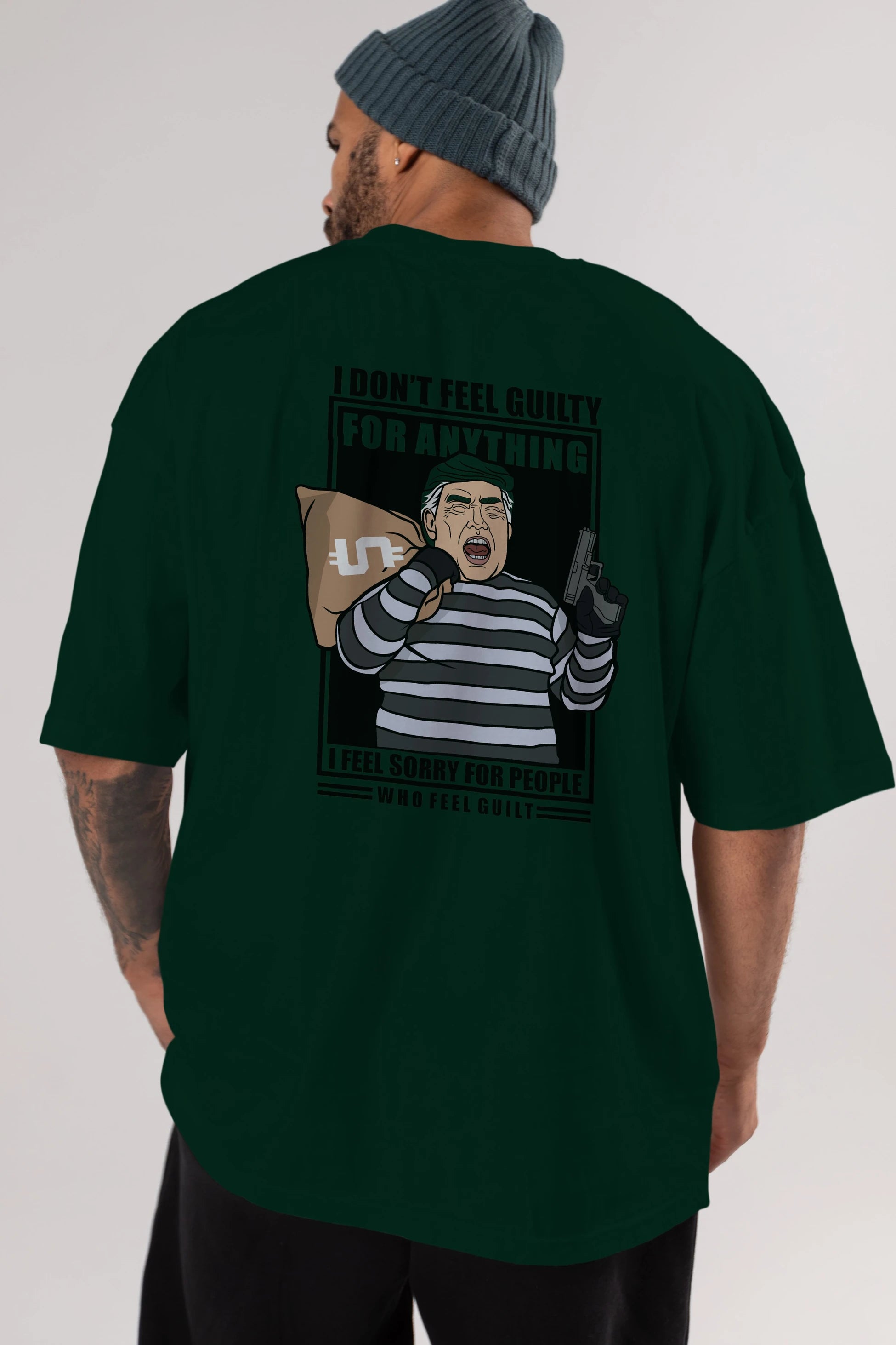 Criminal Trump Arka Baskılı Oversize t-shirt Erkek Kadın Unisex %100 Pamuk tişort