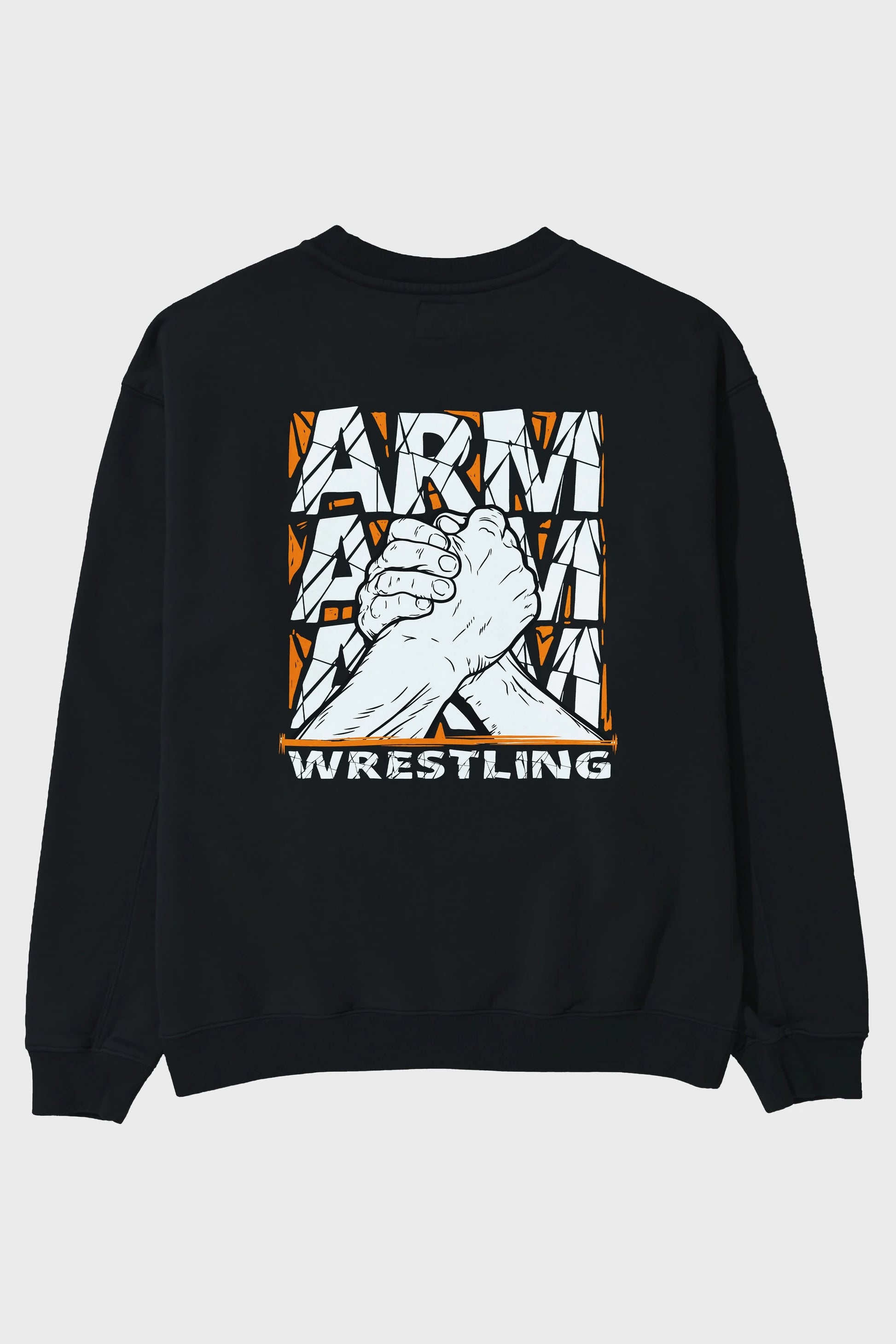 Arm Wrestling Arka Baskılı Oversize Sweatshirt Erkek Kadın Unisex
