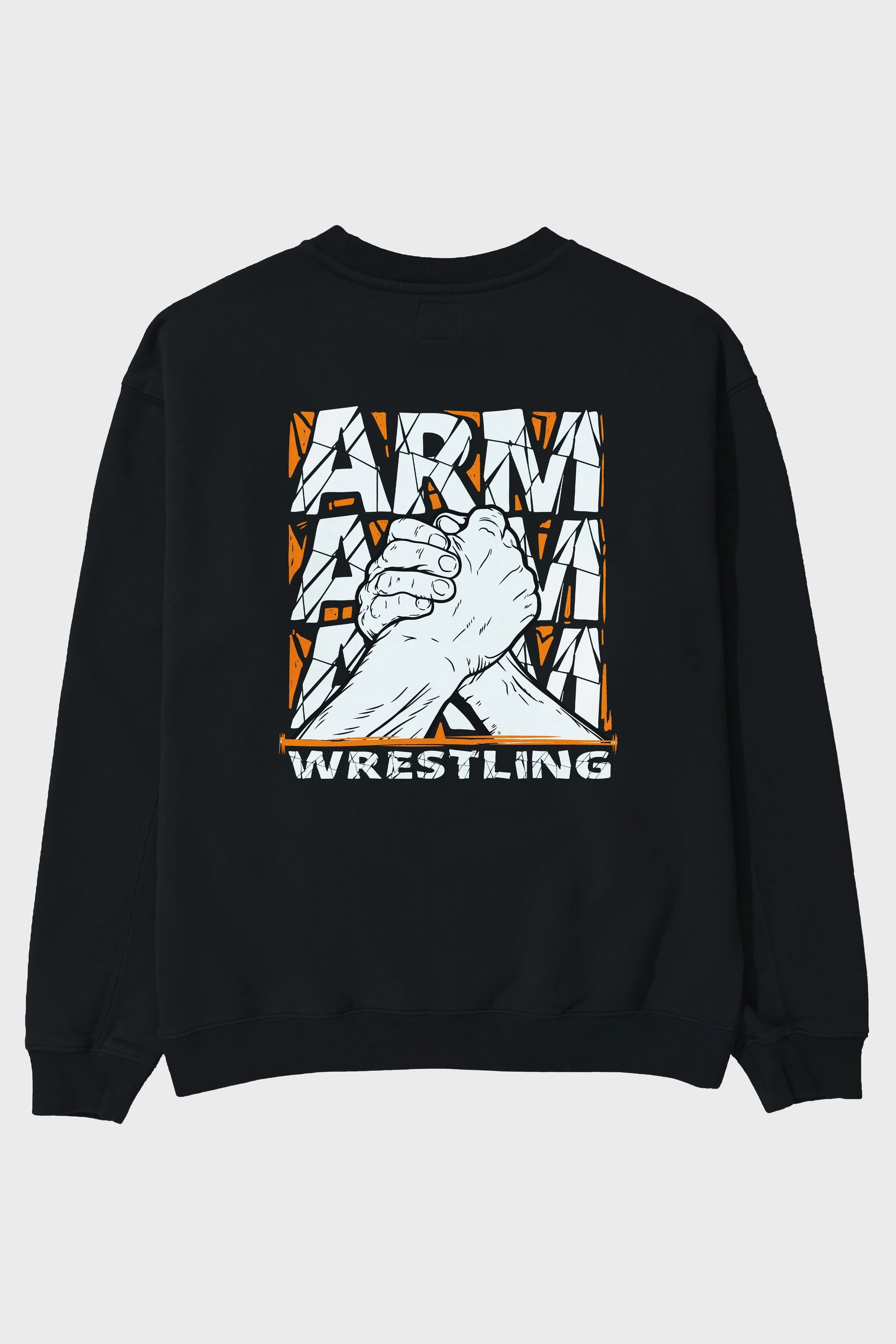 Arm Wrestling Arka Baskılı Oversize Sweatshirt Erkek Kadın Unisex