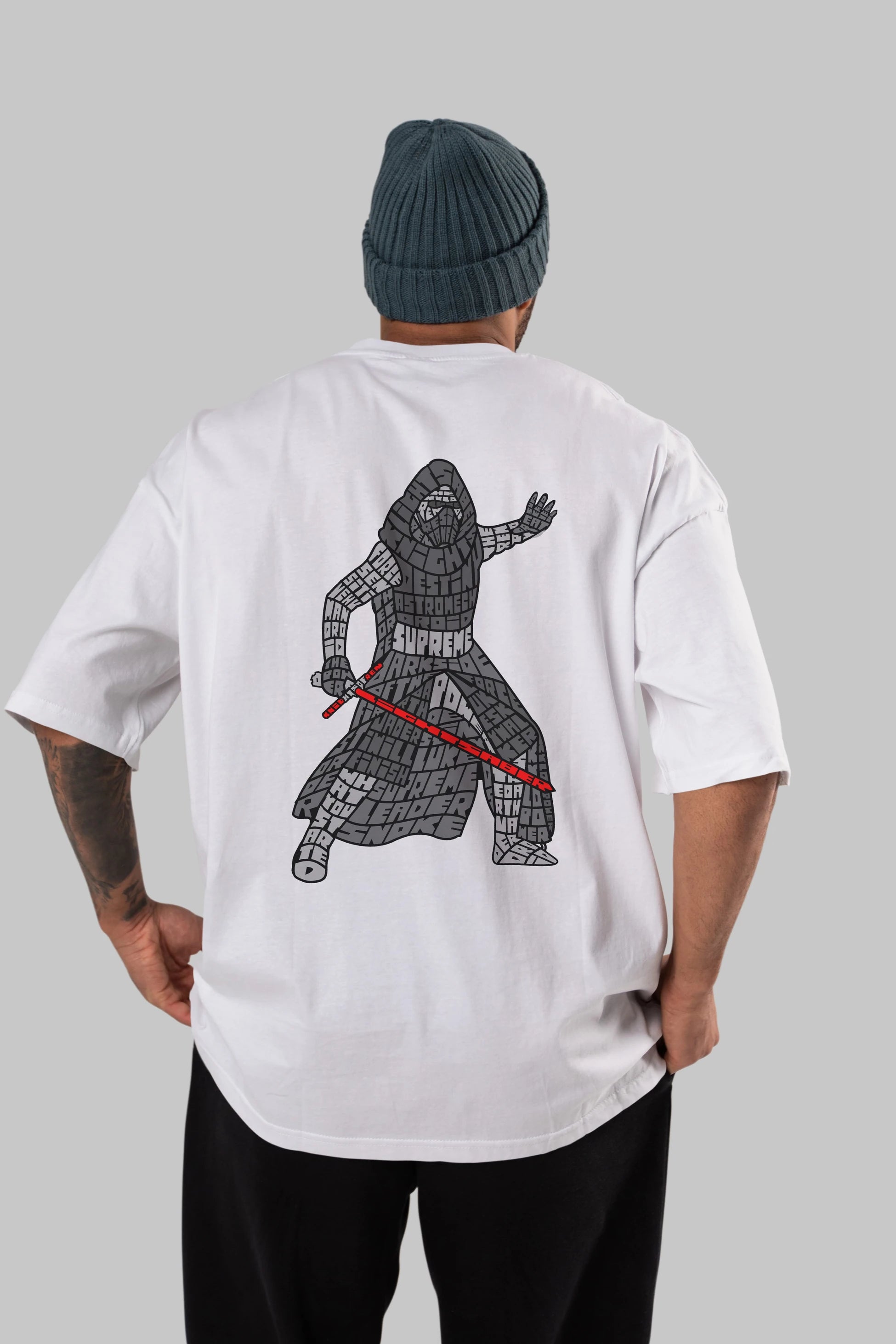 Kylo Arka Baskılı Oversize t-shirt %100 pamuk Erkek Kadın Unisex