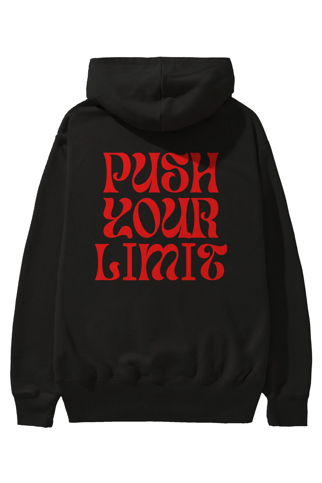 Push Your Limit Yazılı 2 Arka Baskılı Oversize Hoodie Kapüşonlu Sweatshirt Erkek Kadın Unisex