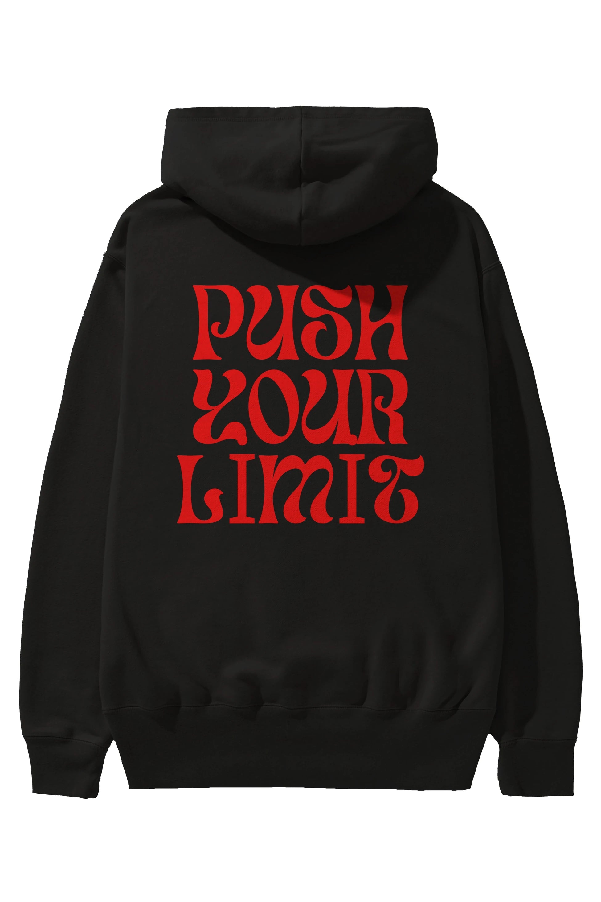 Push Your Limit Yazılı 2 Arka Baskılı Oversize Hoodie Kapüşonlu Sweatshirt Erkek Kadın Unisex