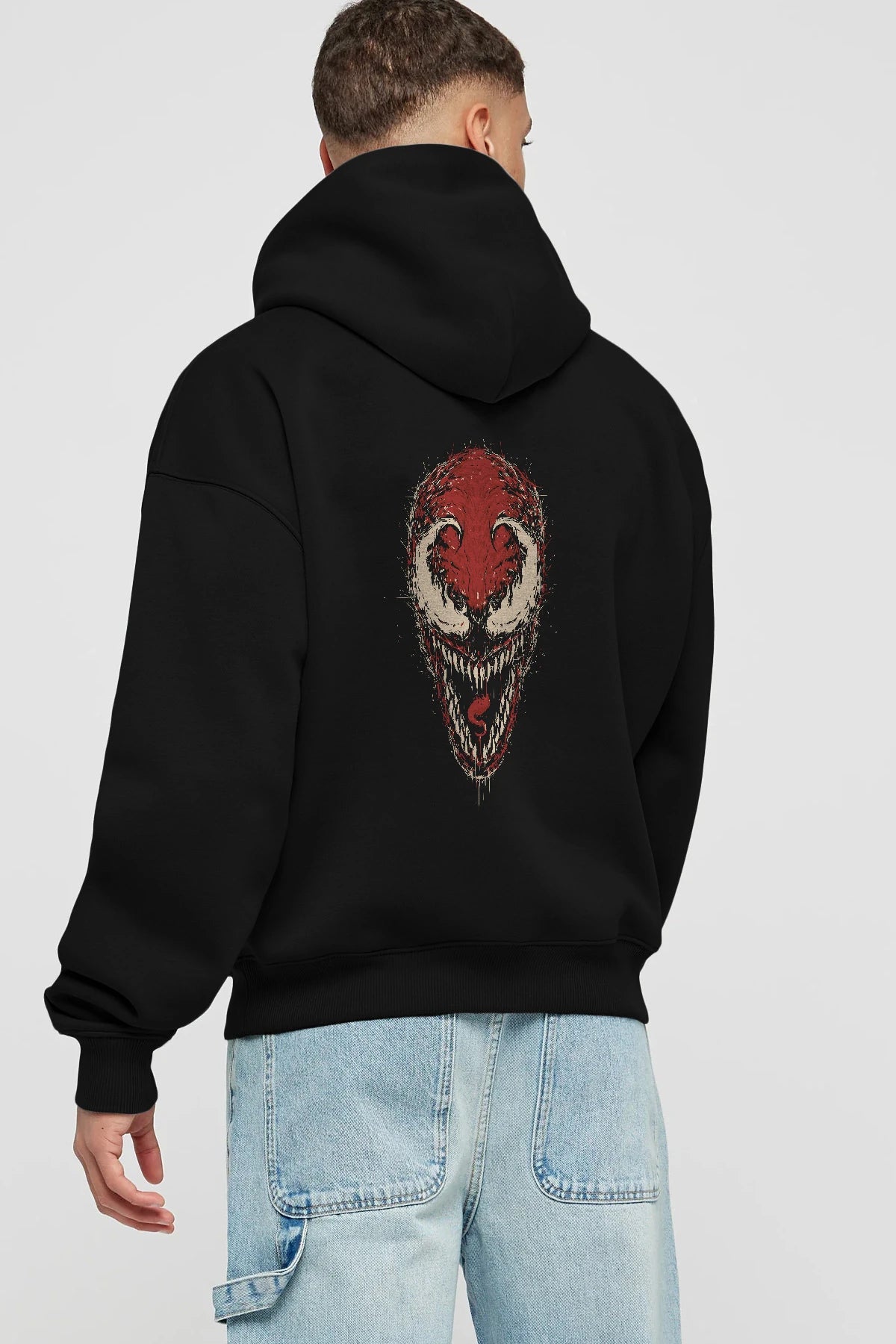 Venom (12) Arka Baskılı Hoodie Oversize Kapüşonlu Sweatshirt Erkek Kadın Unisex