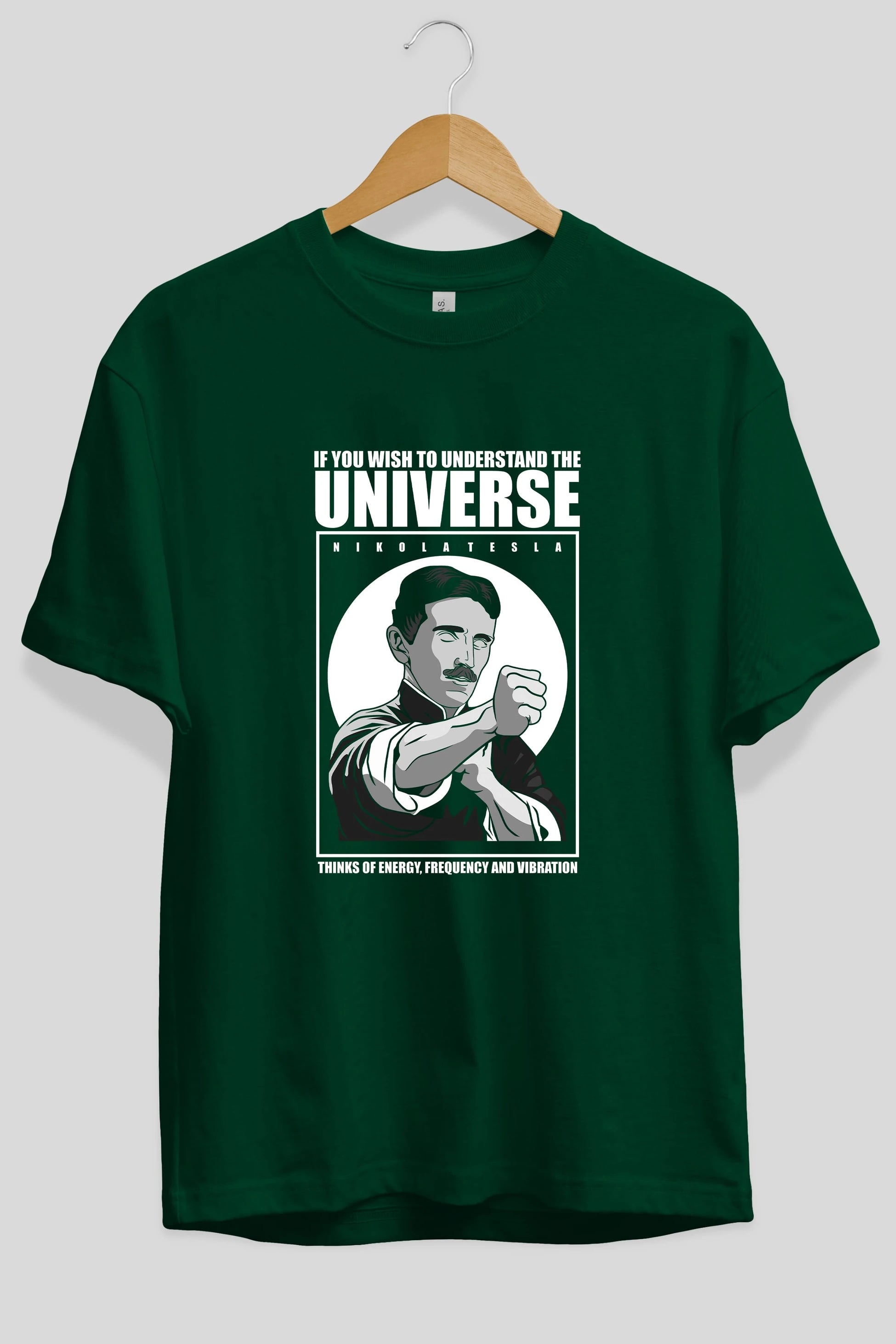Nicola Tesla Ip Man Ön Baskılı Oversize t-shirt Erkek Kadın Unisex %100 Pamuk tişort