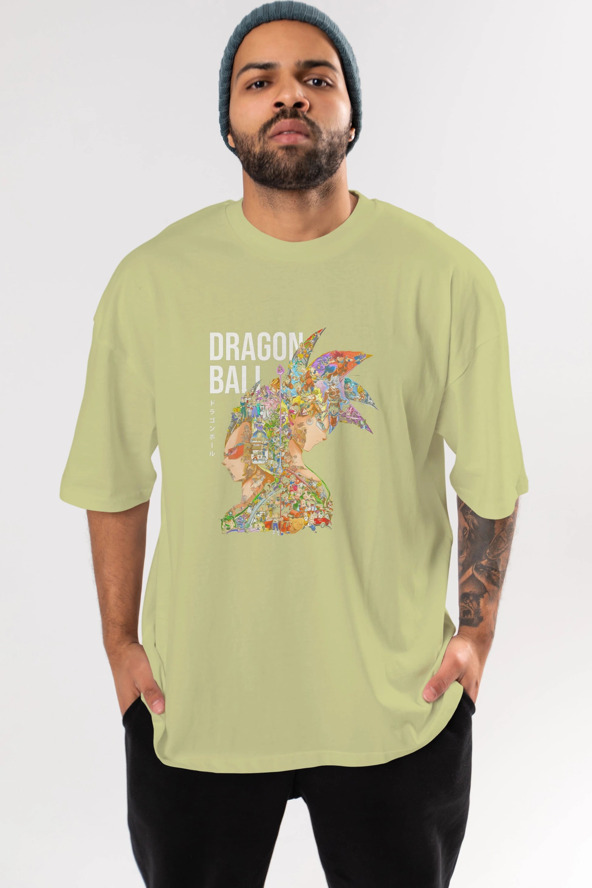 DRAGON BALL ART (5) Anime Ön Baskılı Oversize t-shirt %100 pamuk Erkek Kadın Unisex