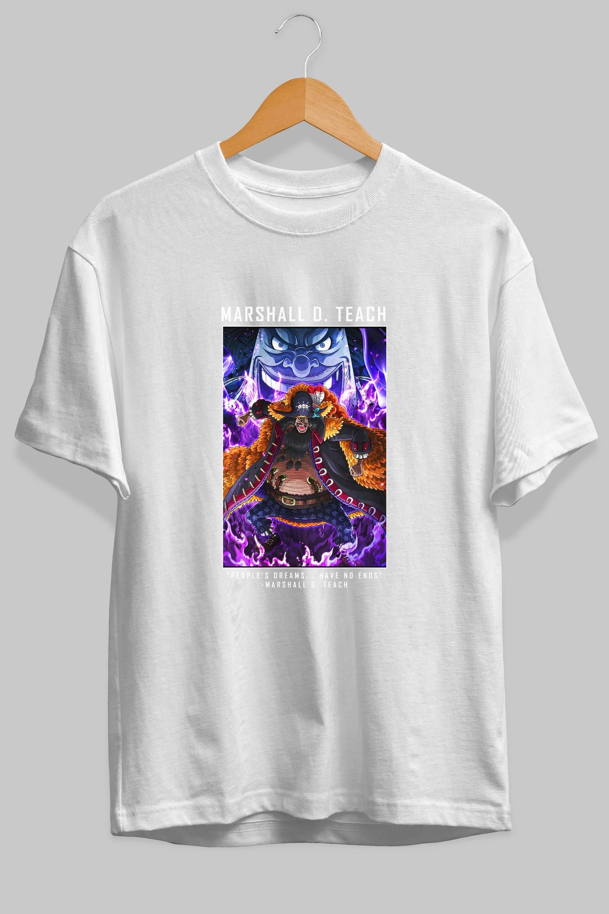 Blackbeard Anime Ön Baskılı Oversize t-shirt Erkek Kadın Unisex