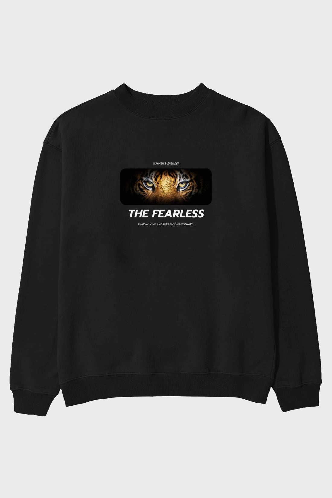The Fearless Yazılı Ön Baskılı Oversize Sweatshirt Erkek Kadın Unisex