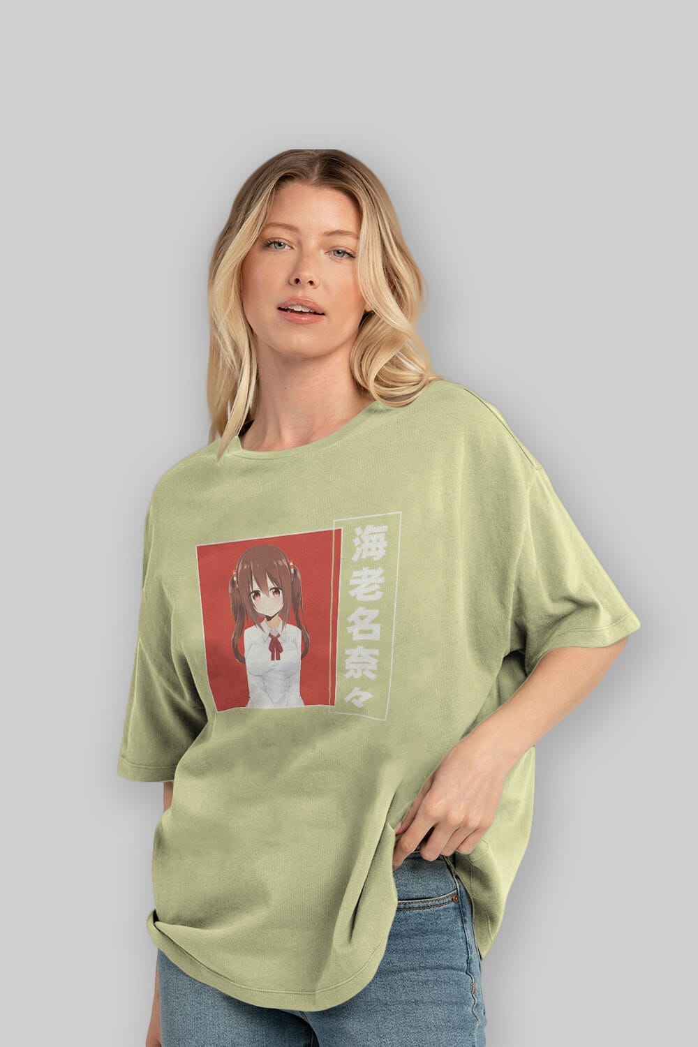Nana Ebina 1 Anime Ön Baskılı Oversize t-shirt %100 pamuk Erkek Kadın Unisex