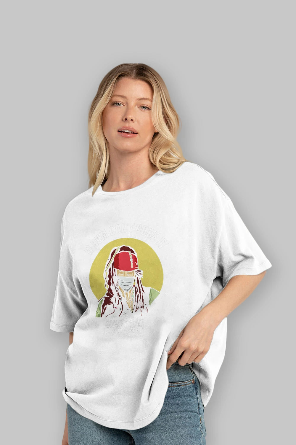 Pirates Maker Ön Baskılı Oversize t-shirt Erkek Kadın Unisex %100 Pamuk tişort