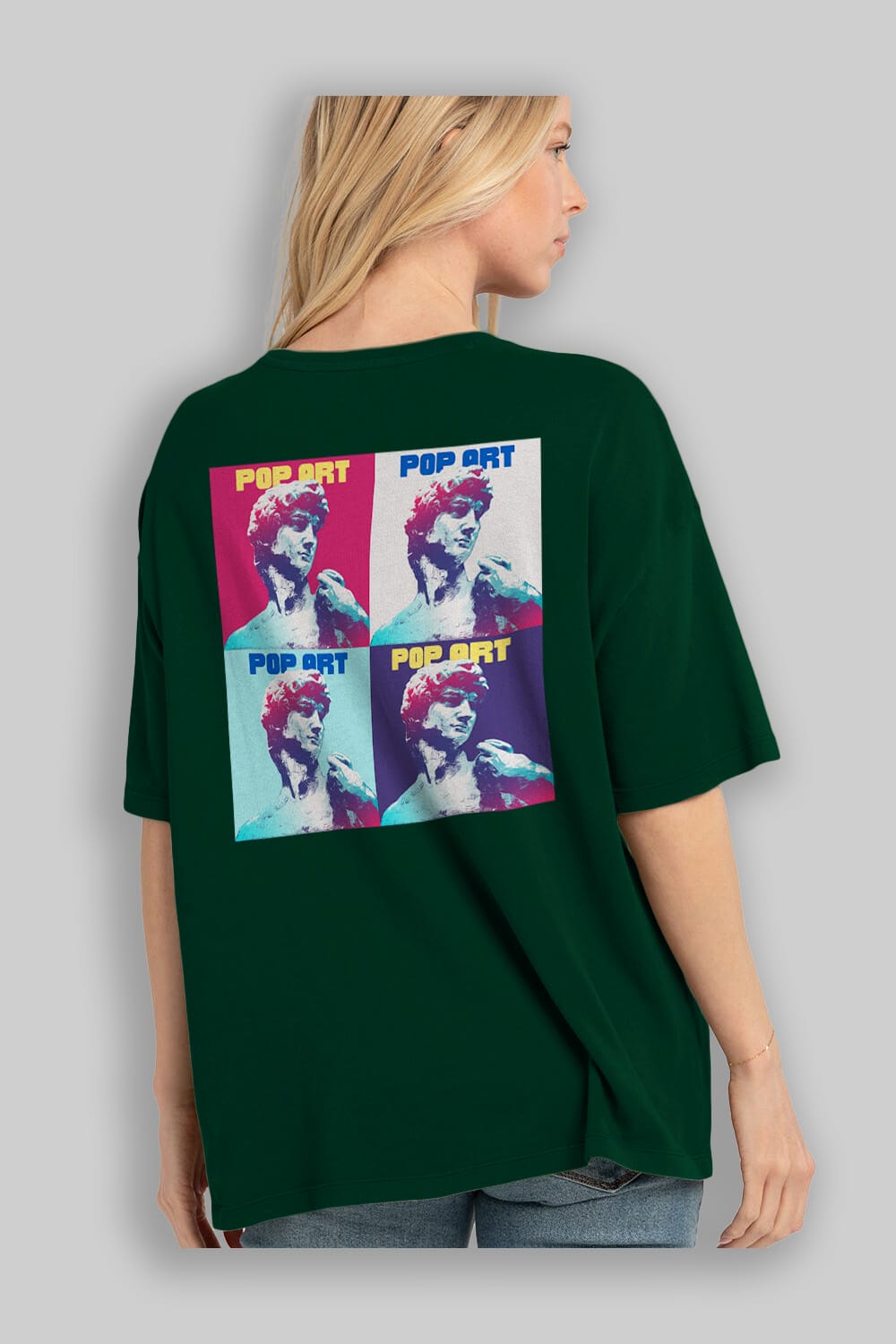 Creative Pop Art Arka Baskılı Oversize t-shirt Erkek Kadın Unisex
