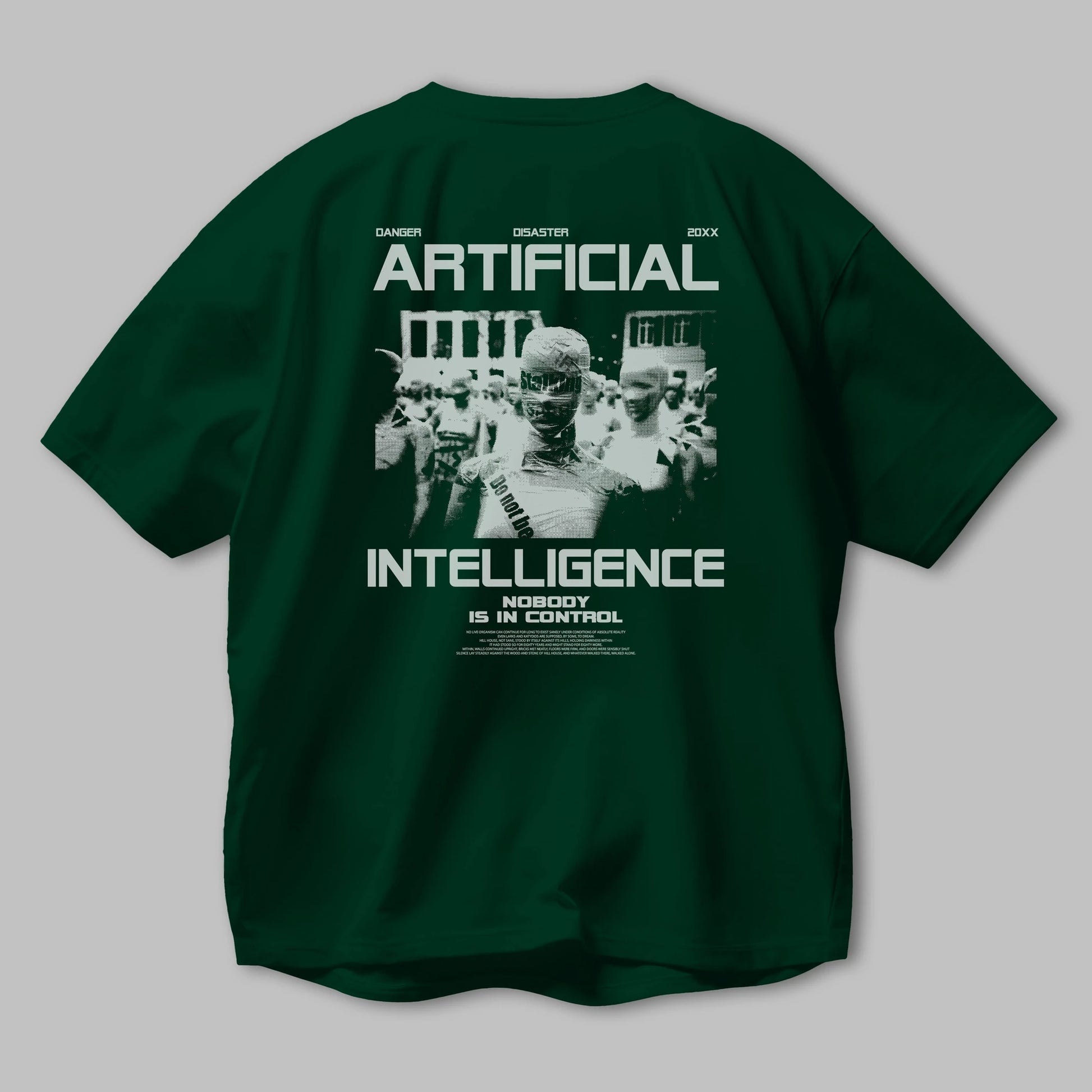 Artificial Intelligence Arka Baskılı Oversize t-shirt Erkek Kadın Unisex