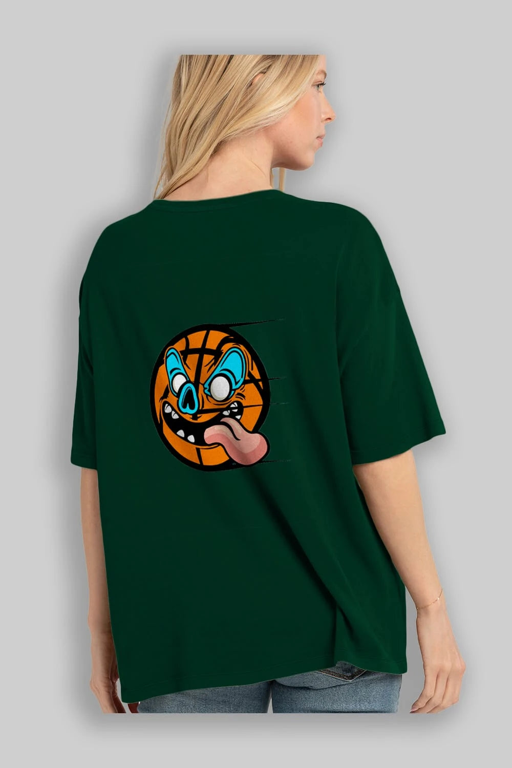 Basketball Arka Baskılı Oversize t-shirt Erkek Kadın Unisex %100 Pamuk tişort