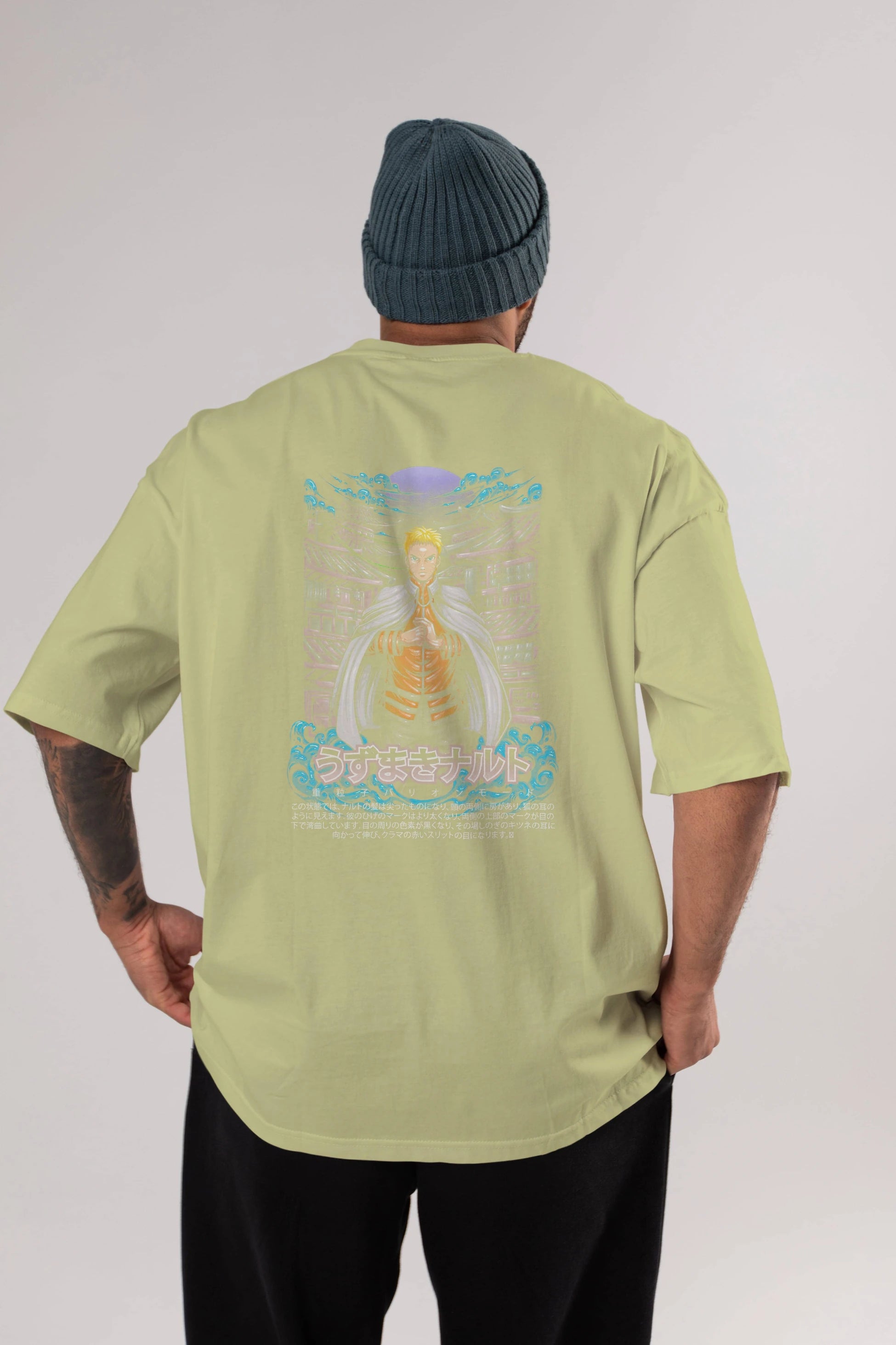 NARUTO (8) Anime Arka Baskılı Oversize t-shirt Erkek Kadın Unisex