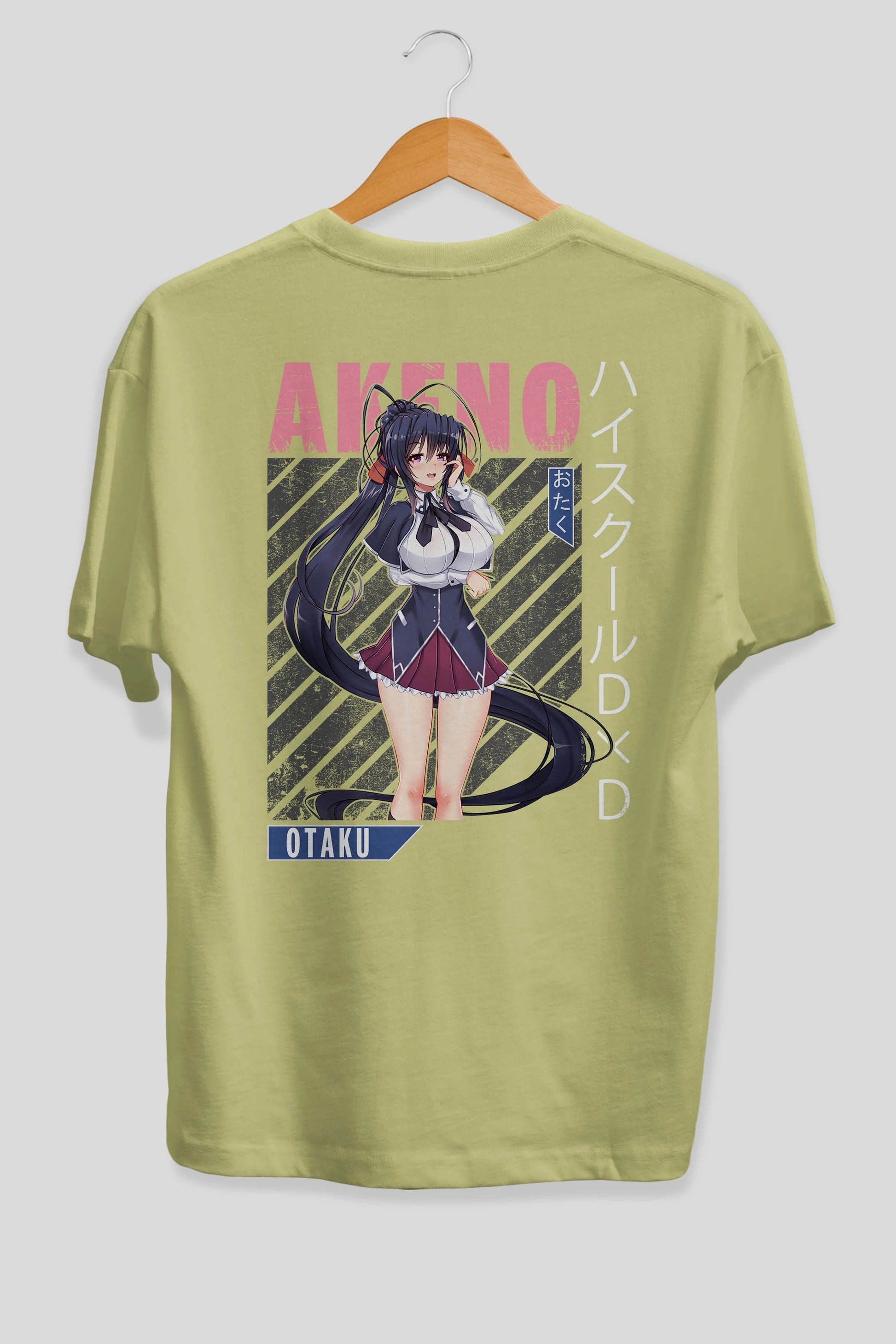 Akeno Himejima 4 Anime Arka Baskılı Oversize t-shirt Erkek Kadın Unisex