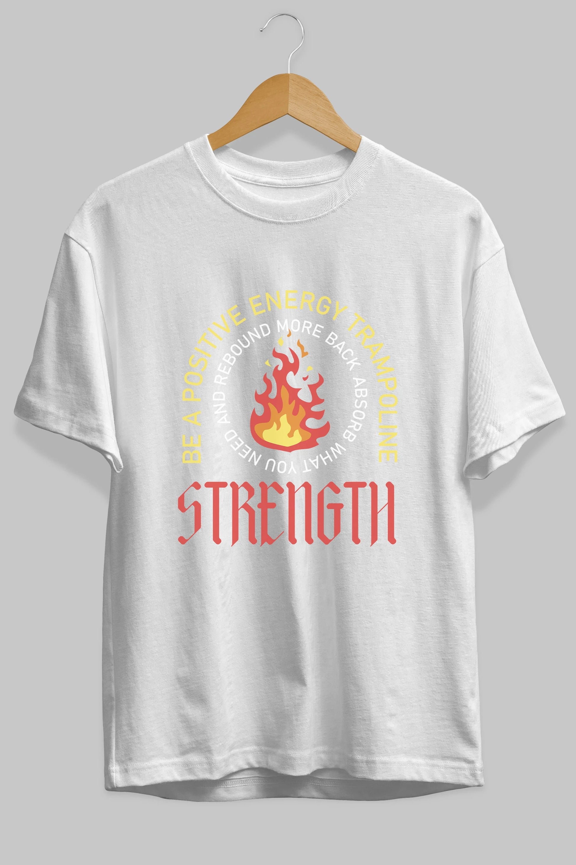 Positive Energy Ön Baskılı Oversize t-shirt Erkek Kadın Unisex