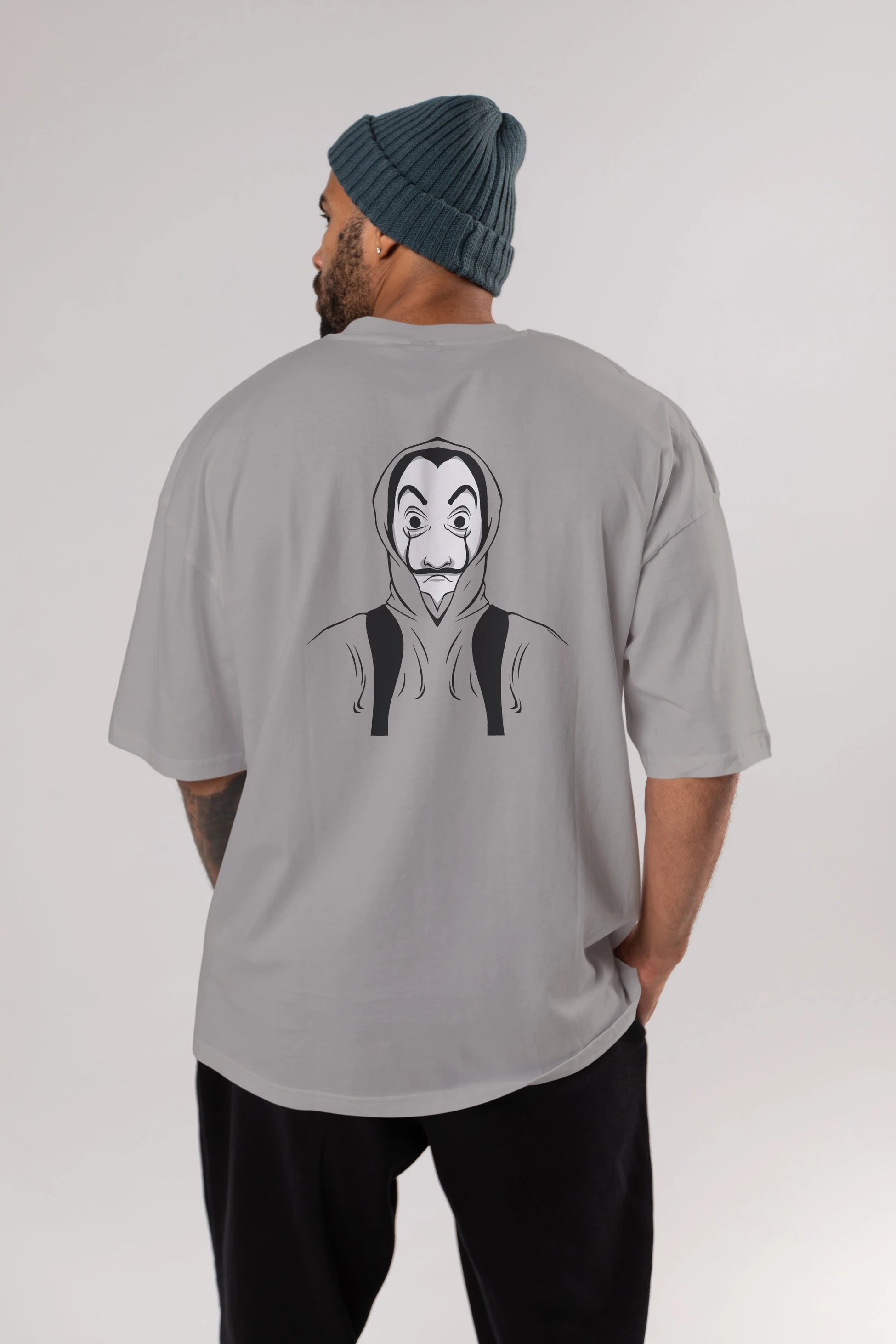 La Casa De Papel (7) Arka Baskılı Oversize t-shirt Erkek Kadın Unisex %100 Pamuk Bisiklet Yaka tişort